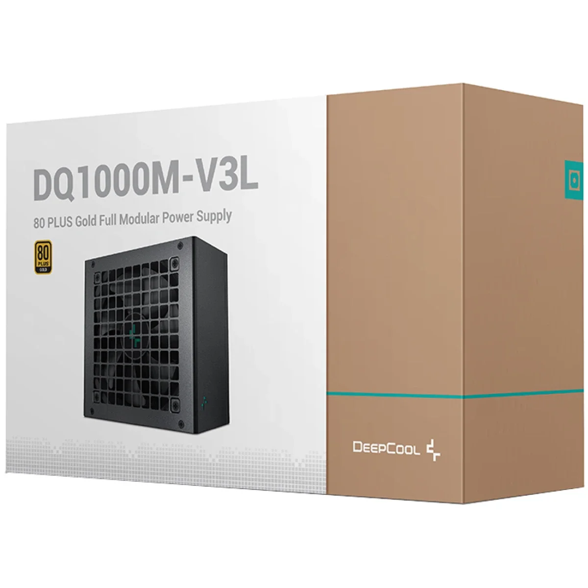 مزود طاقة DeepCool DQ1000M-V3L بقدرة 1000 واط 80 بلس ذهبي معياري بالكامل - أسود