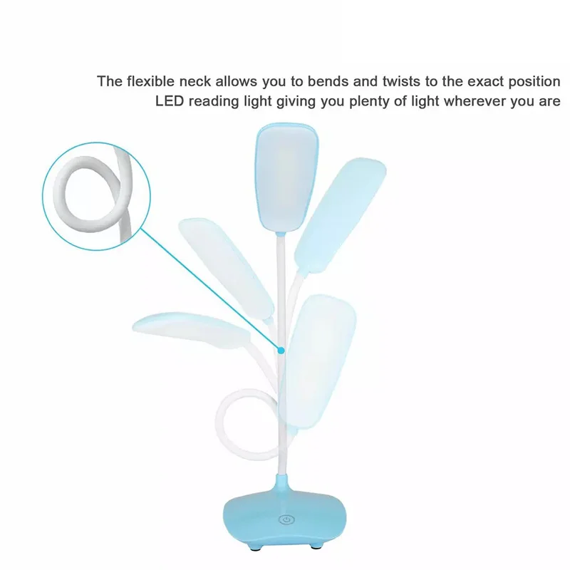 HT-1 Portable Folding LED Desk Lamp with USB Charging - Thumbnail 4
