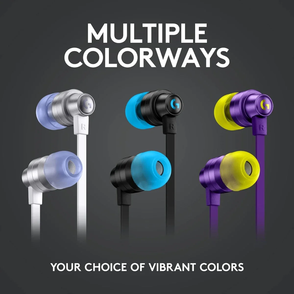 Logitech G333 Gaming Earphones with Dual Drivers, In-Line Mic and USB-C Adapter - Black - Image 6