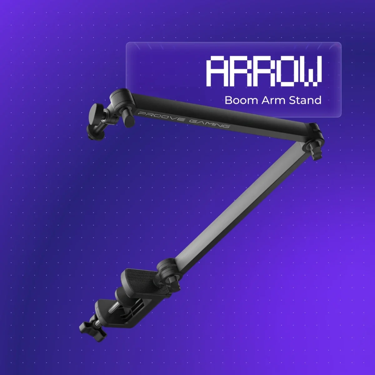 Proove Gaming Arrow Microphone Boom Arm Stand Black - Thumbnail 2