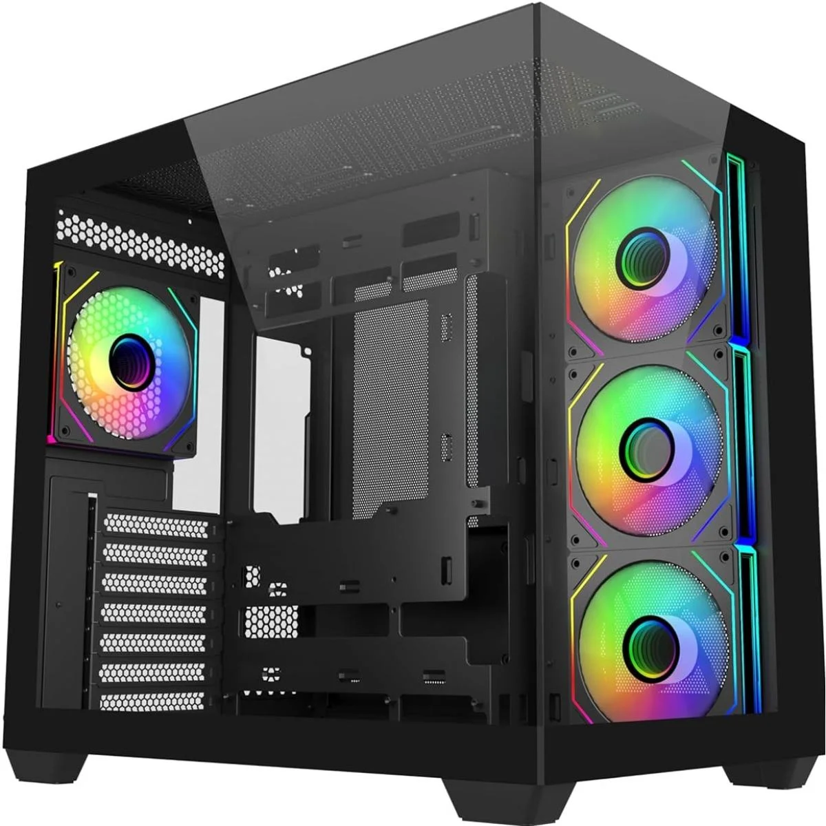 Cooler Master Elite 681 Black ATX ARGB Mid-Tower Gaming Case with 4 ARGB Fans