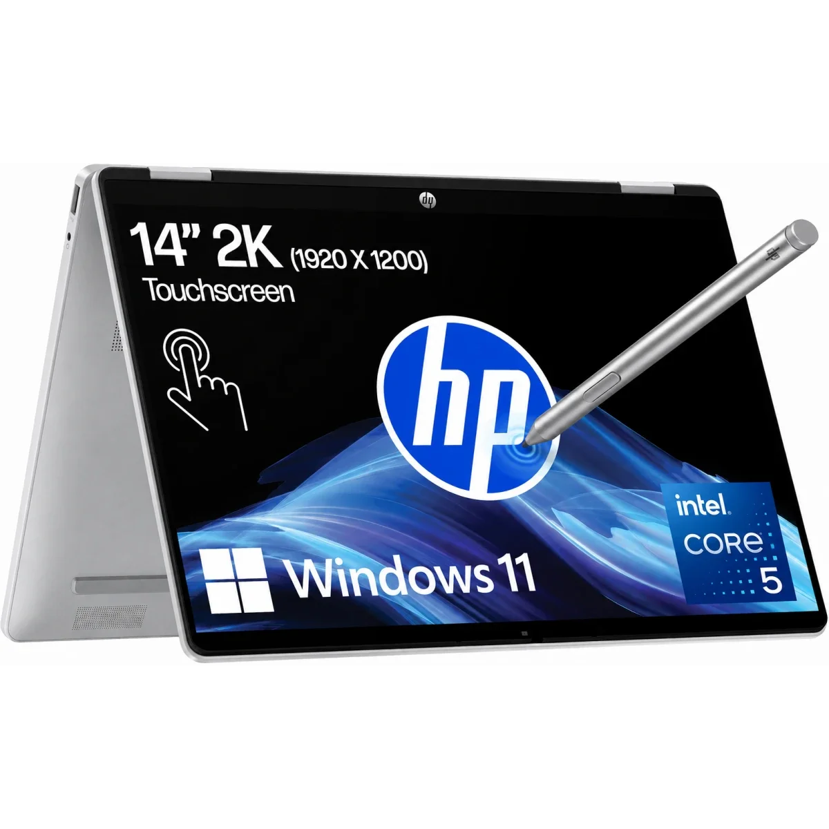 لابتوب 2 في 1 HP OmniBook 5 Flip 14-fp0045ne بمعالج Intel Core 5 120U وذاكرة 16GB وتخزين 512GB SSD وشاشة لمس 14 إنش D0YC1EA - Image 1