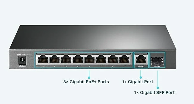 TP-LINK TL-SG1210P 8-Port Gigabit PoE+ Switch with 1 Gigabit Uplink Port, 1 SFP Slot and 63W Budget - Image 8
