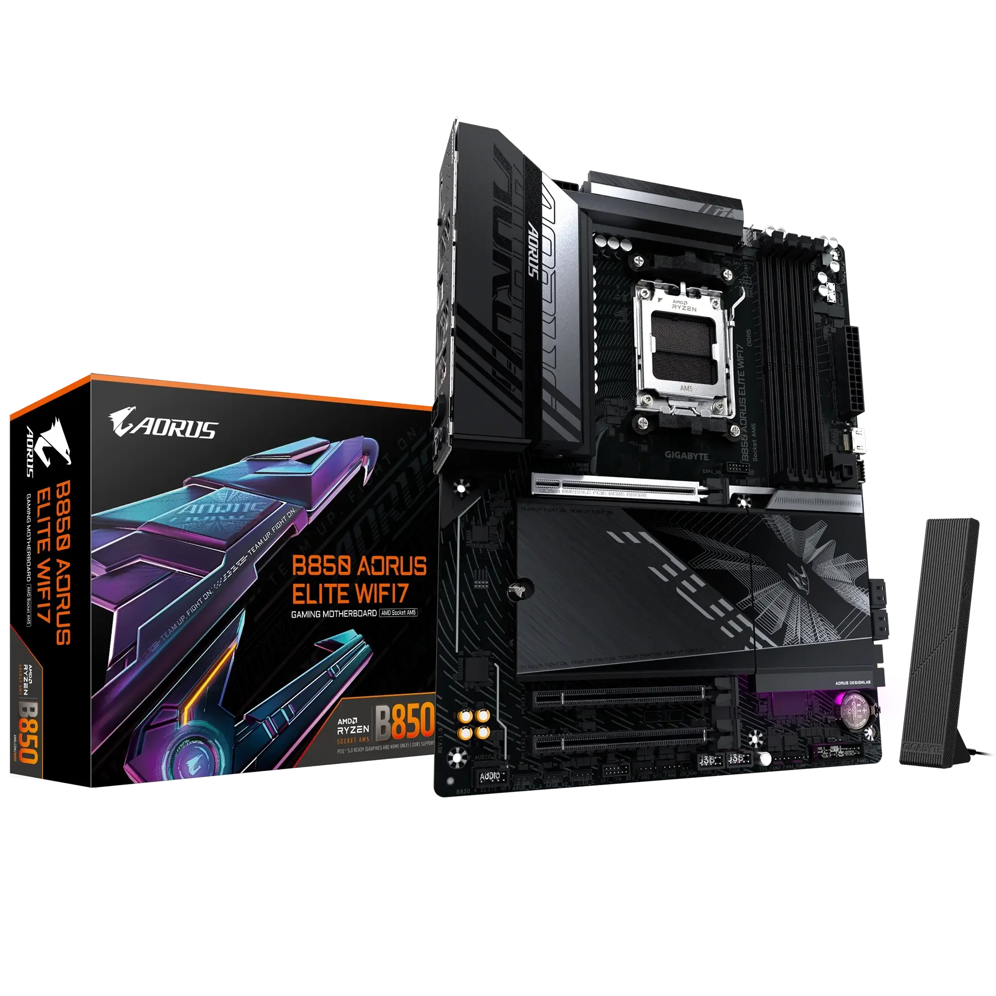 لوحه كمبيوتر GIGABYTE B850 AORUS ELITE WIFI7 DDR5 لمعالجات AMD AM5