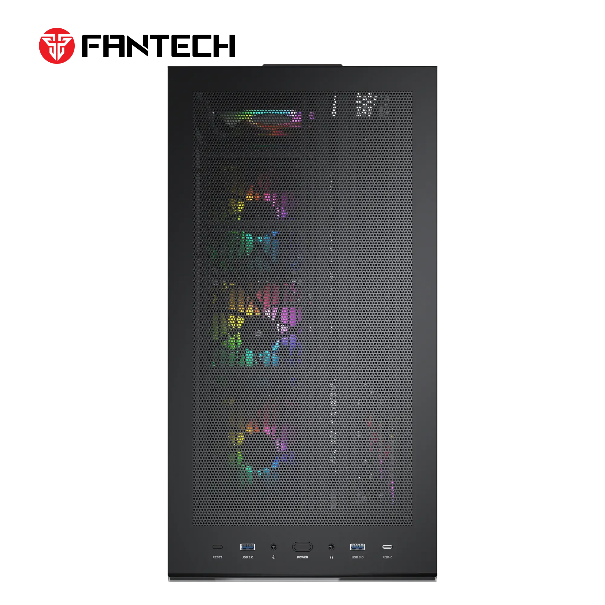 صندوق كمبيوتر Fantech CG87 LUMINA XL Full Tower باللون الأسود - Image 6