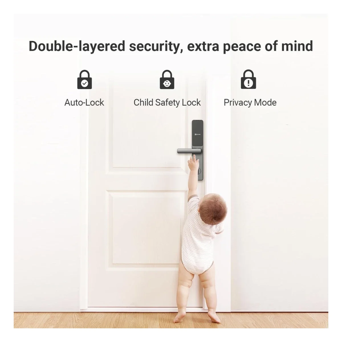 Ezviz DL05 Smart Fingerprint Door Lock with Wi-Fi, Bluetooth & IP65 Front Panel - Metallic Grey - Image 7