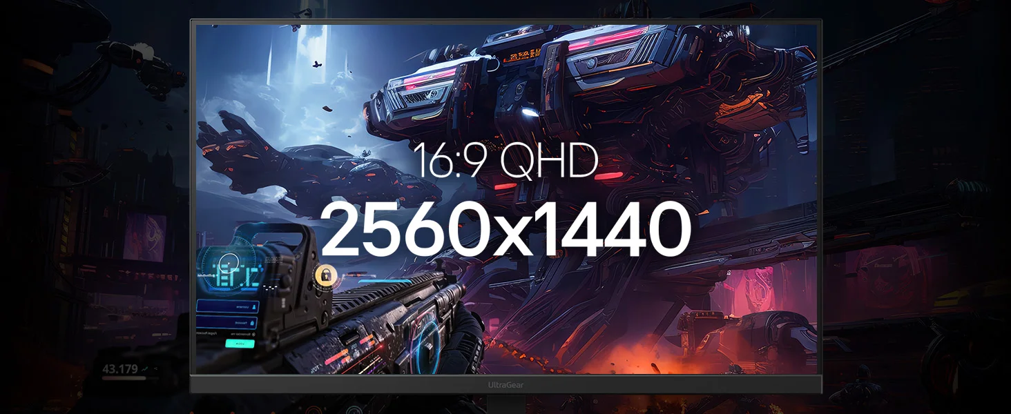 شاشة ألعاب LG 27G640A-B UltraGear مقاس 27 إنش QHD IPS، 300 هرتز، 1 مللي ثانية - Thumbnail 3