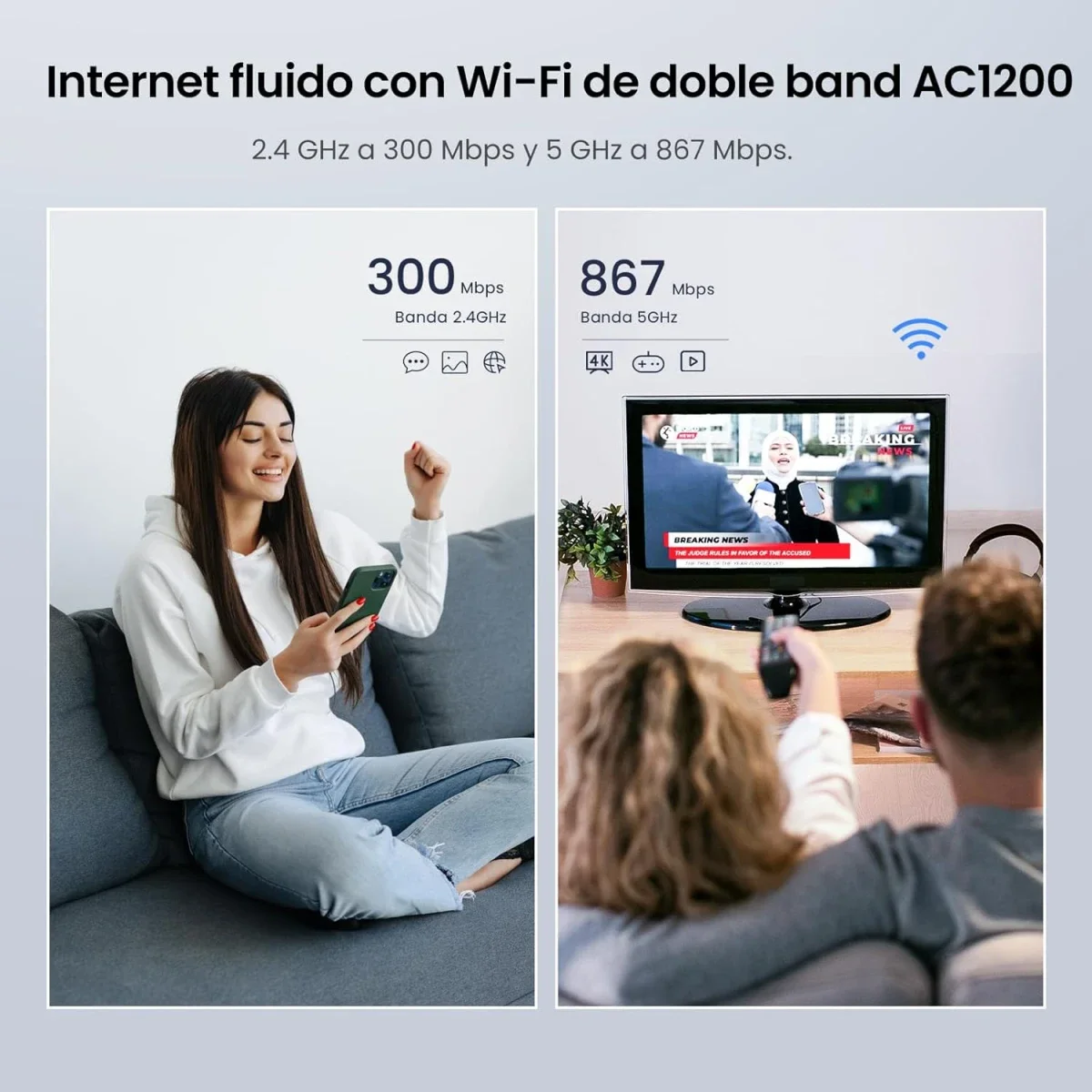 Tenda AC8 AC1200 Dual-Band Gigabit Wi-Fi Router - Thumbnail 6