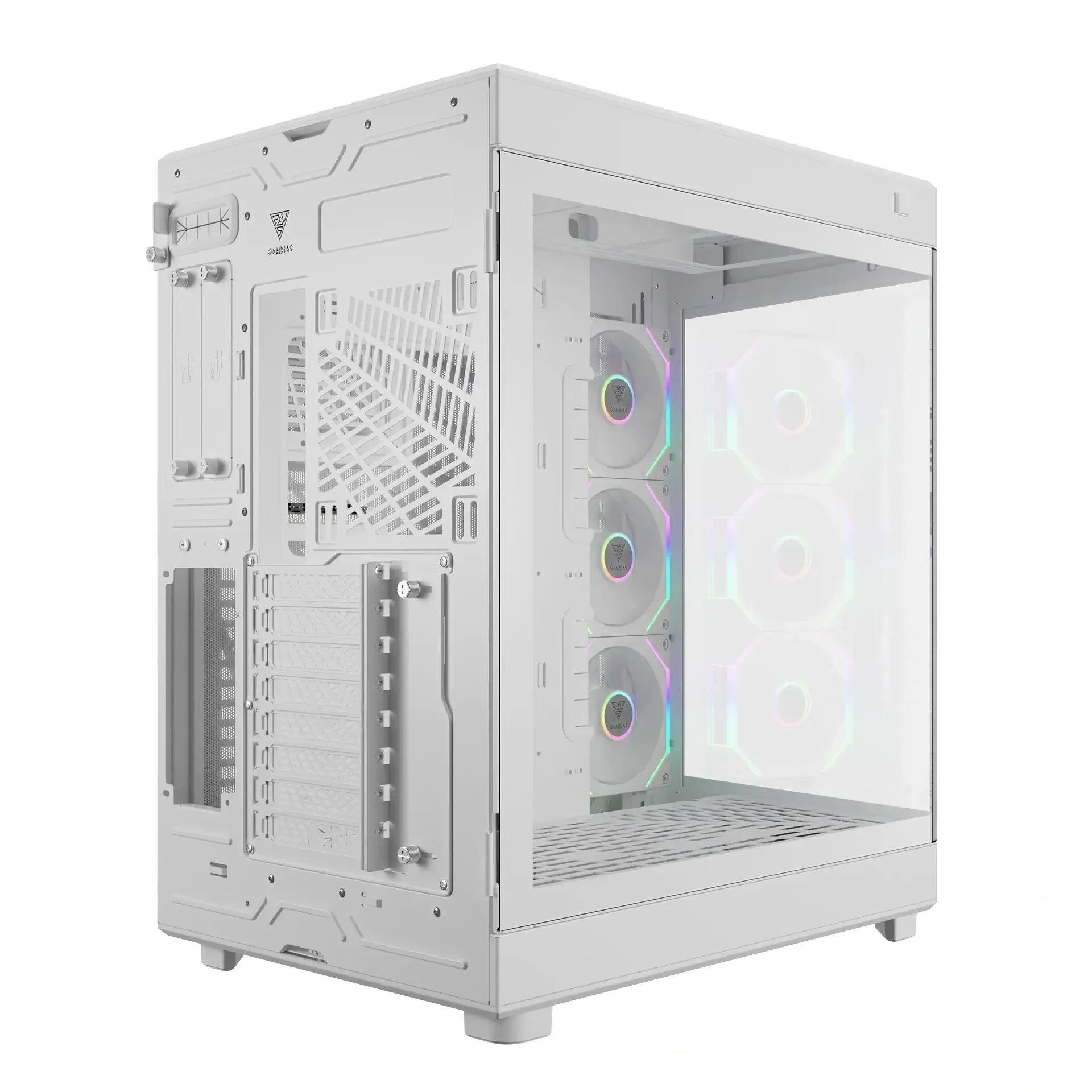GAMDIAS NESO P1 PRO ARGB Full Tower Gaming Case - White - Thumbnail 5