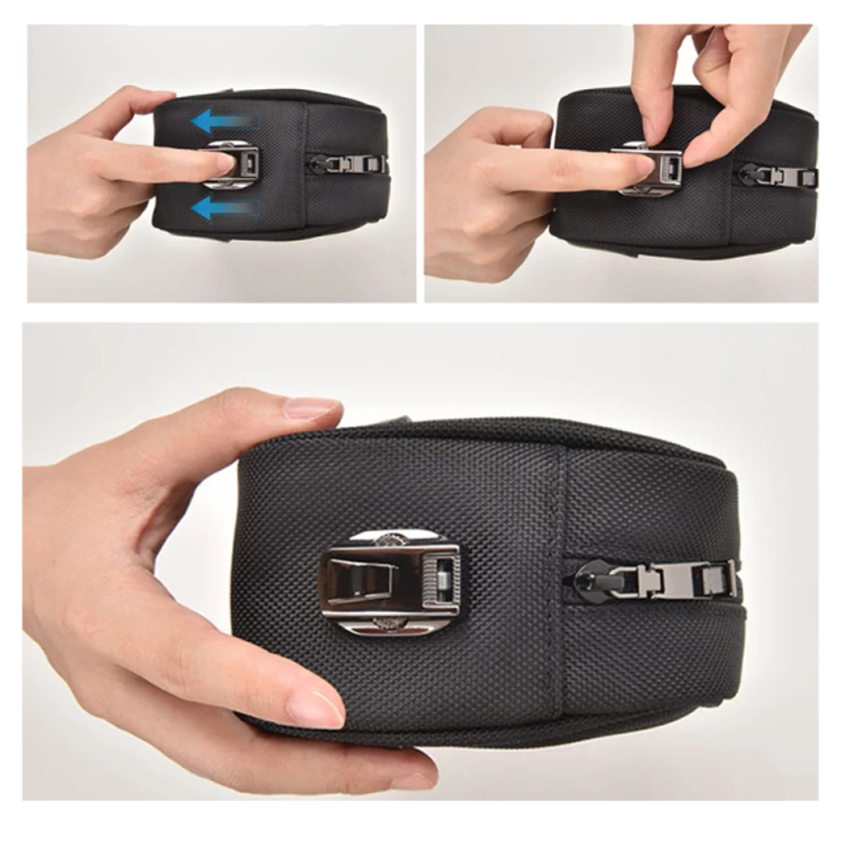 حقيبة تنظيم إكسسوارات إلكترونية WIWU Hali Travel Pouch H1 بقفل برمجي - أسود - Thumbnail 3