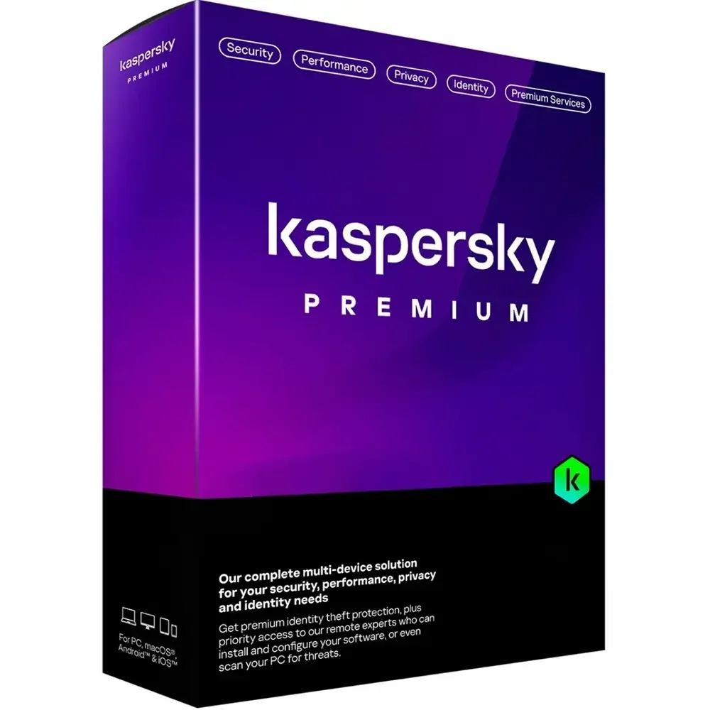 برنامج حماية Kaspersky Premium للأمان الشامل – 3 أجهزة، سنة واحدة