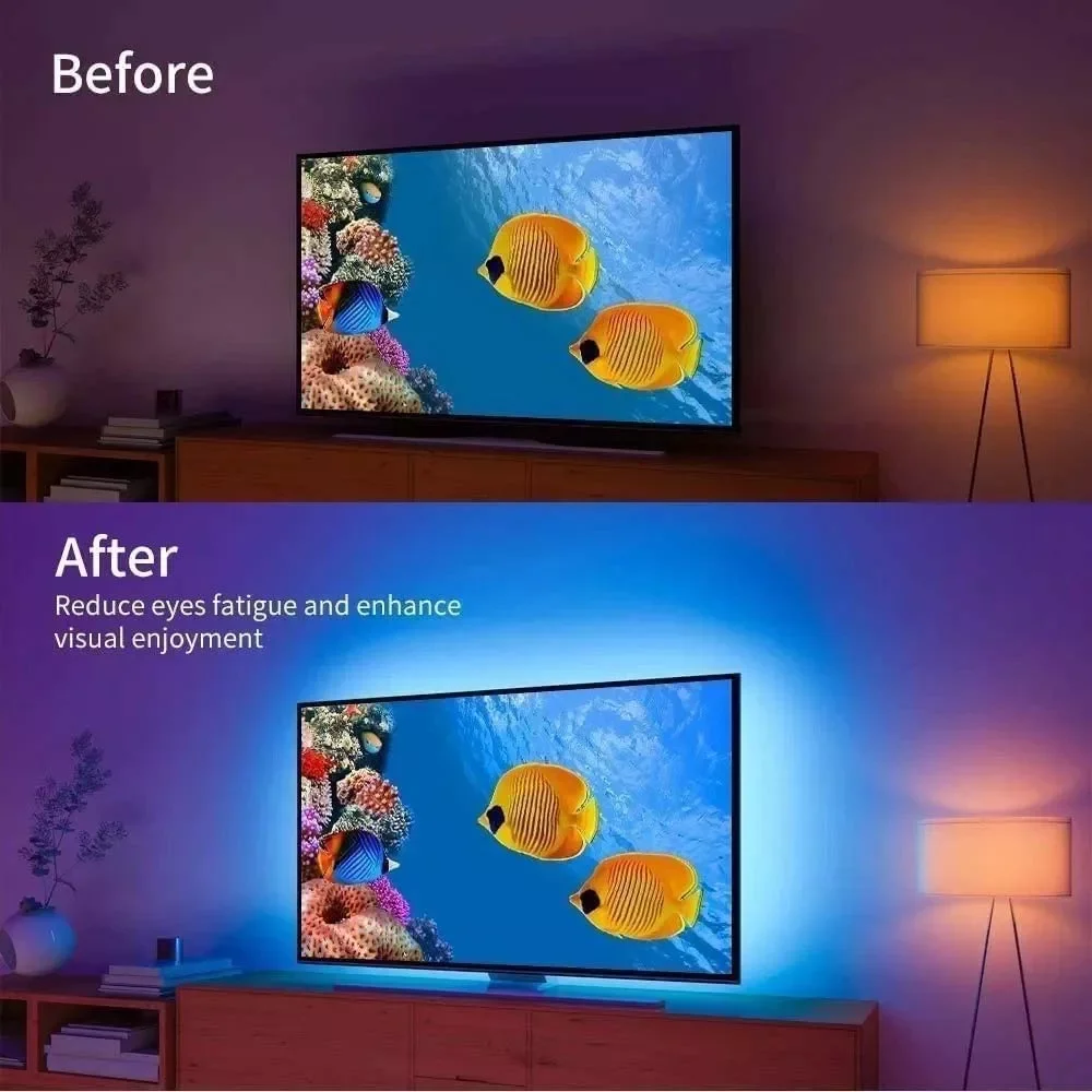 شريط إضاءة LED RGB مع ريموت تحكم بطول 10 متر - Thumbnail 4