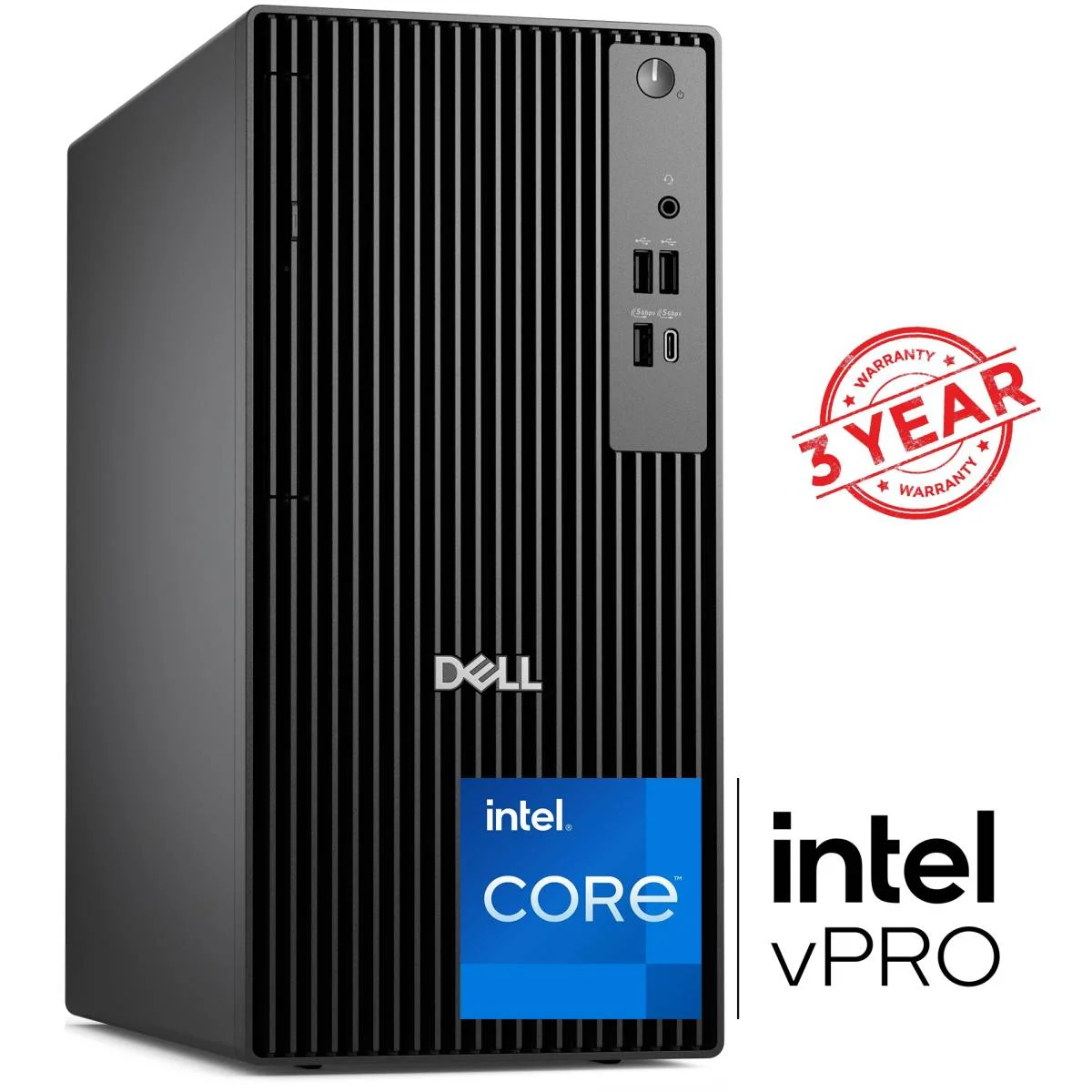 Dell Pro Tower QCT1250 Desktop PC, Core i7-14700, 16GB DDR5, 512GB SSD, Wi-Fi 6E