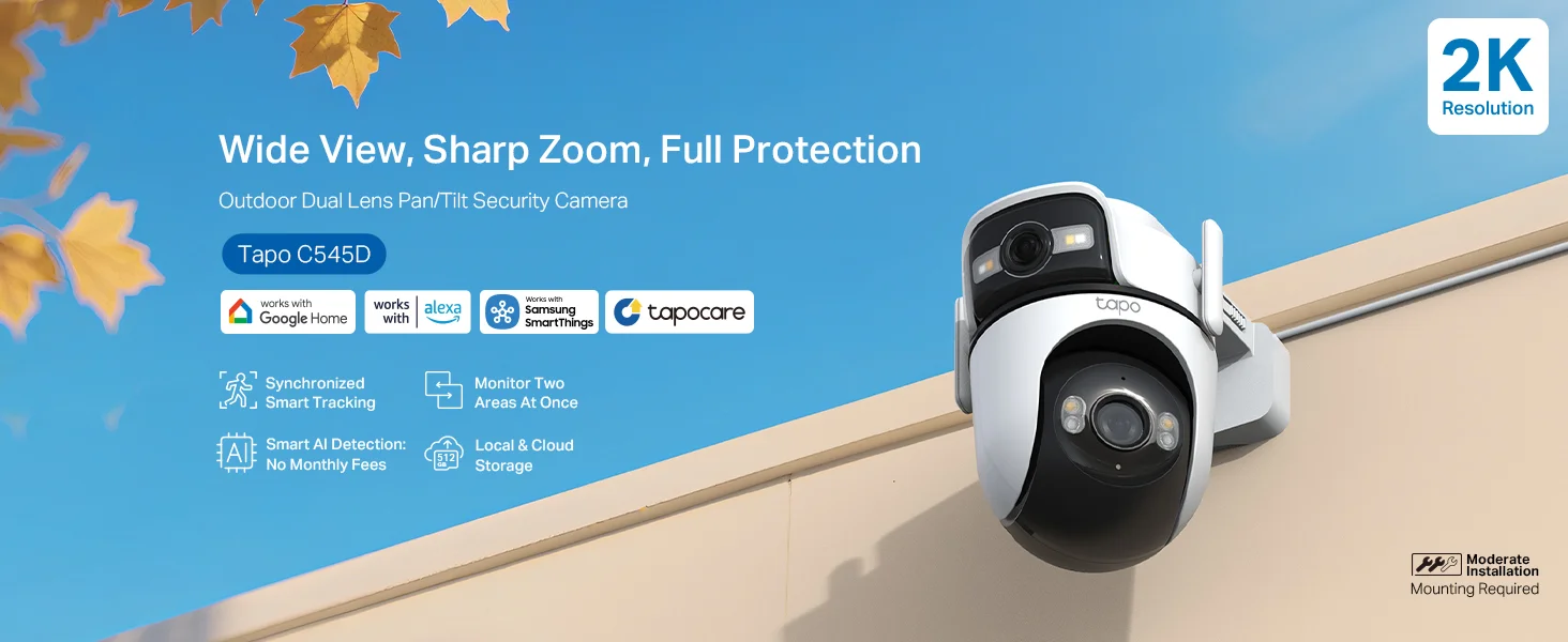 كاميرا مراقبة خارجية TP-LINK Tapo C545D بعدستين 2K 3MP مع التتبع الذكي - Image 11