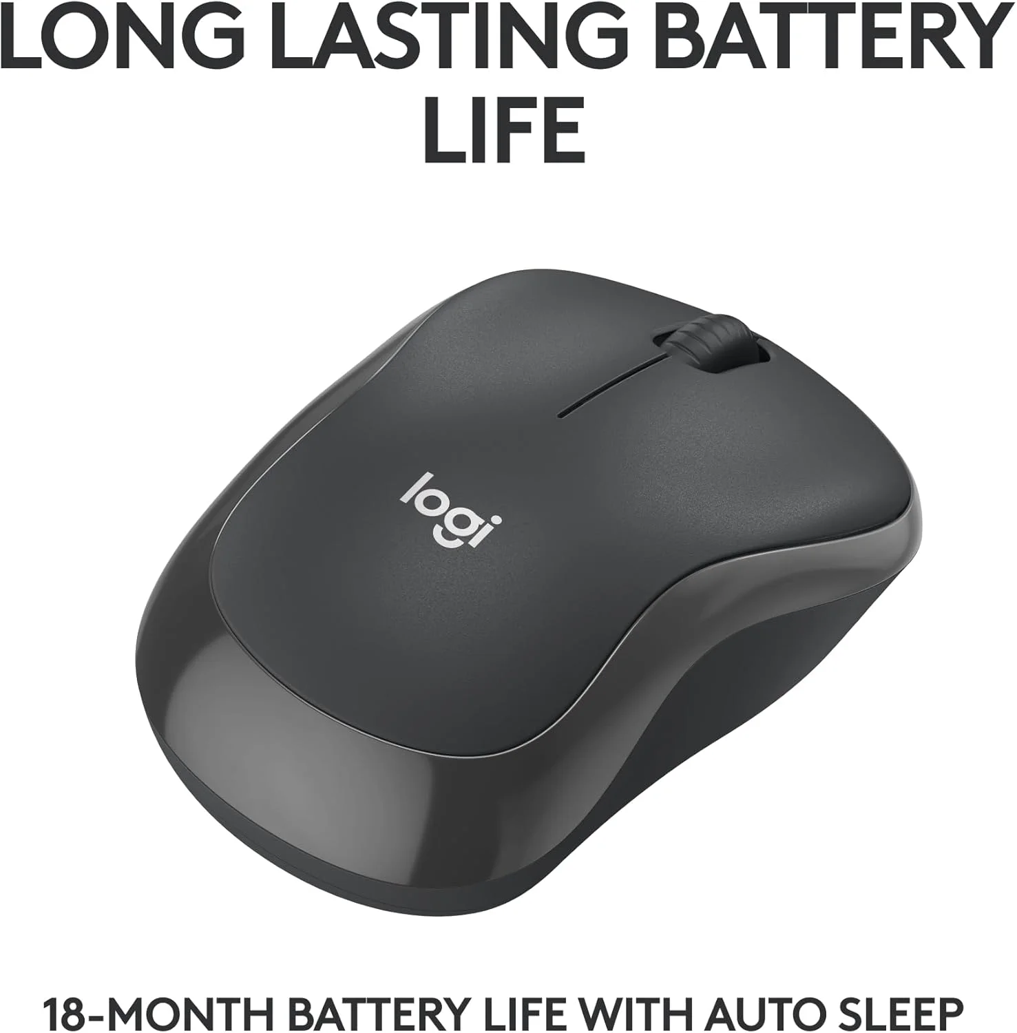 Logitech M240 SILENT Wireless Bluetooth Mouse – Black – 910-007119 - Thumbnail 2