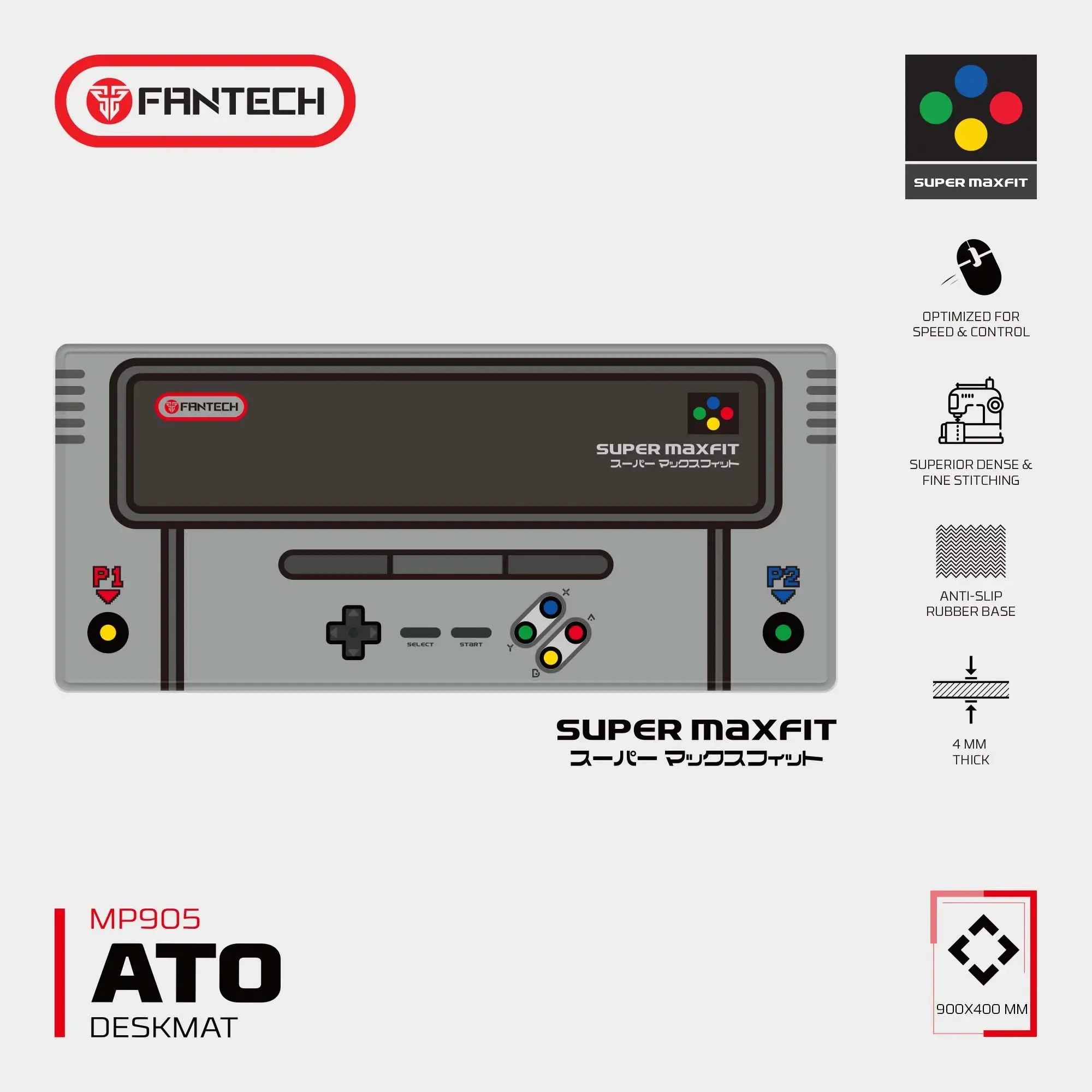Fantech ATO MP905 Super Maxfit Deskmat Mouse Pad - Thumbnail 3