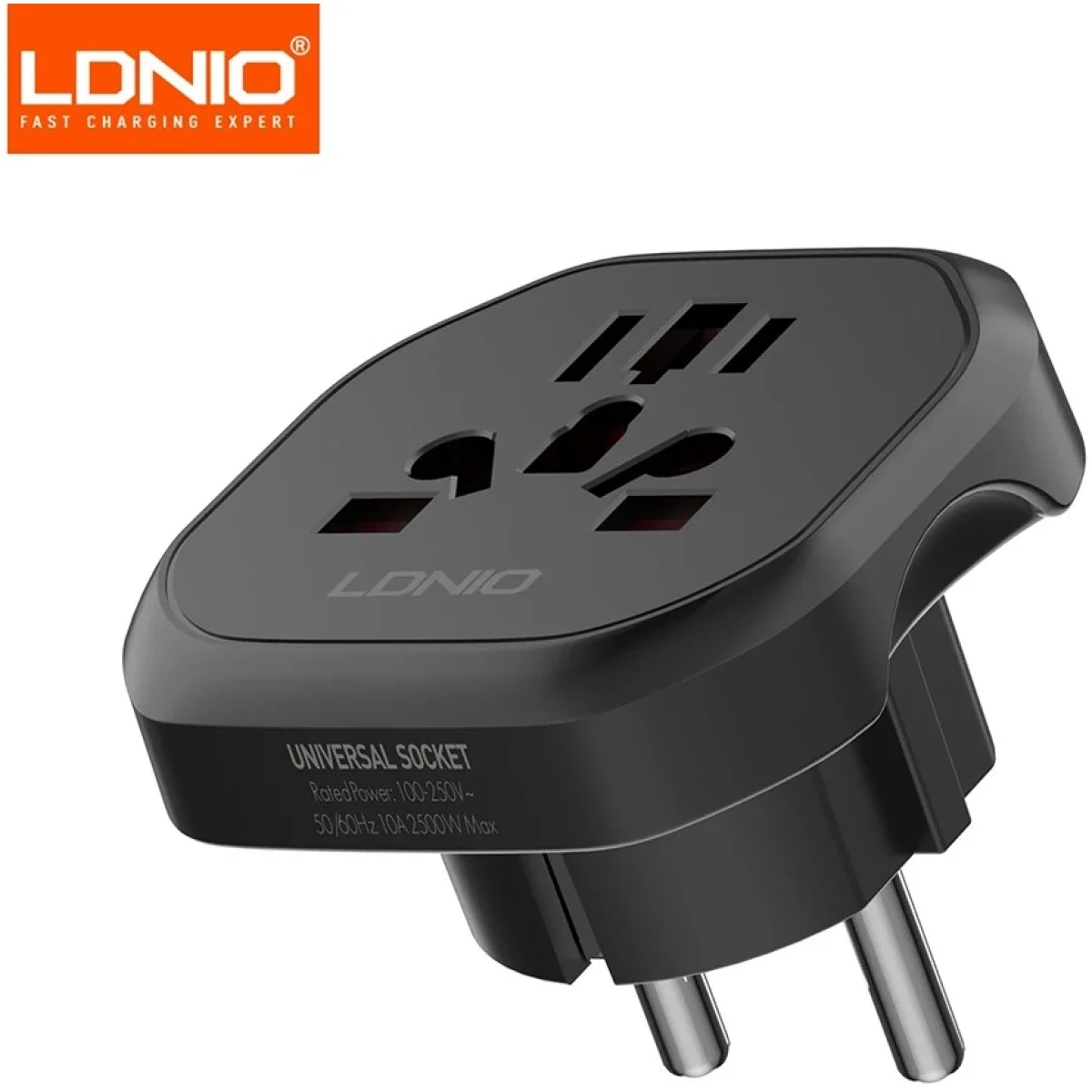 محول سفر عالمي LDNIO Z7 مع مشترك كهرباء 4 في 1 UK/US/EU/AU بقدرة 2500 واط - Thumbnail 2