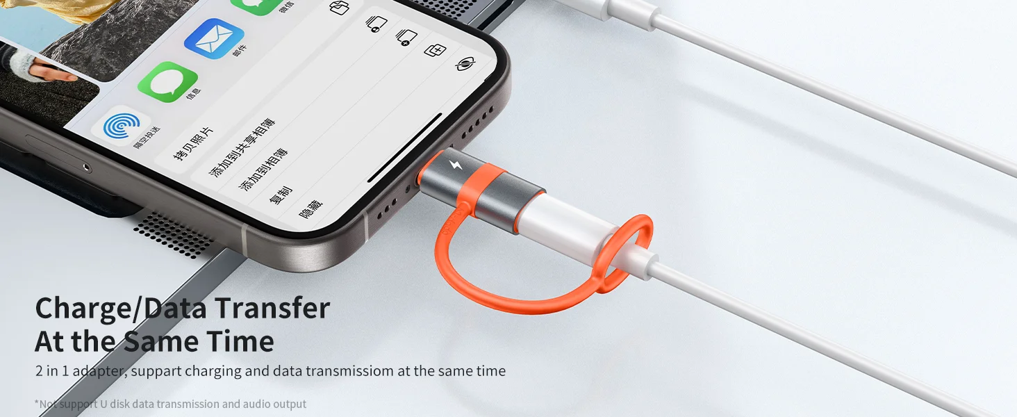 Mcdodo OT-5530 Lightning Female to USB-C Male Adapter 60W PD Fast Charging - Image 10
