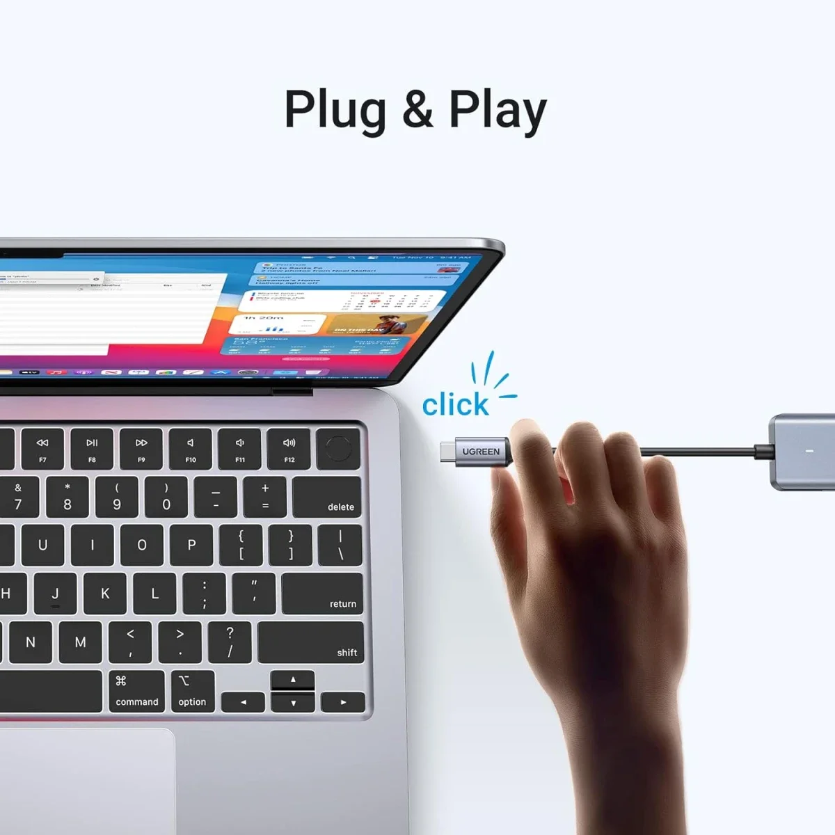 موزع Ugreen USB-C إلى 4 منافذ USB 3.0 بسرعة 5Gbps - Thumbnail 5