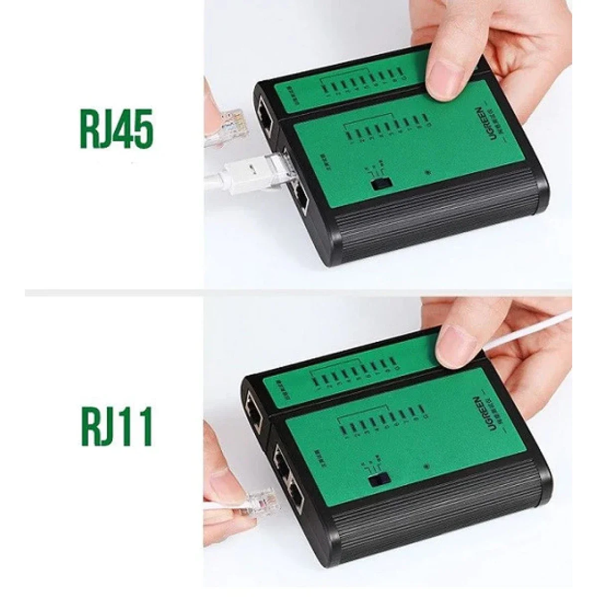 جهاز فحص كابلات الشبكة Ugreen 10950 لكابلات Cat5e وCat6 وCat6a - Thumbnail 5