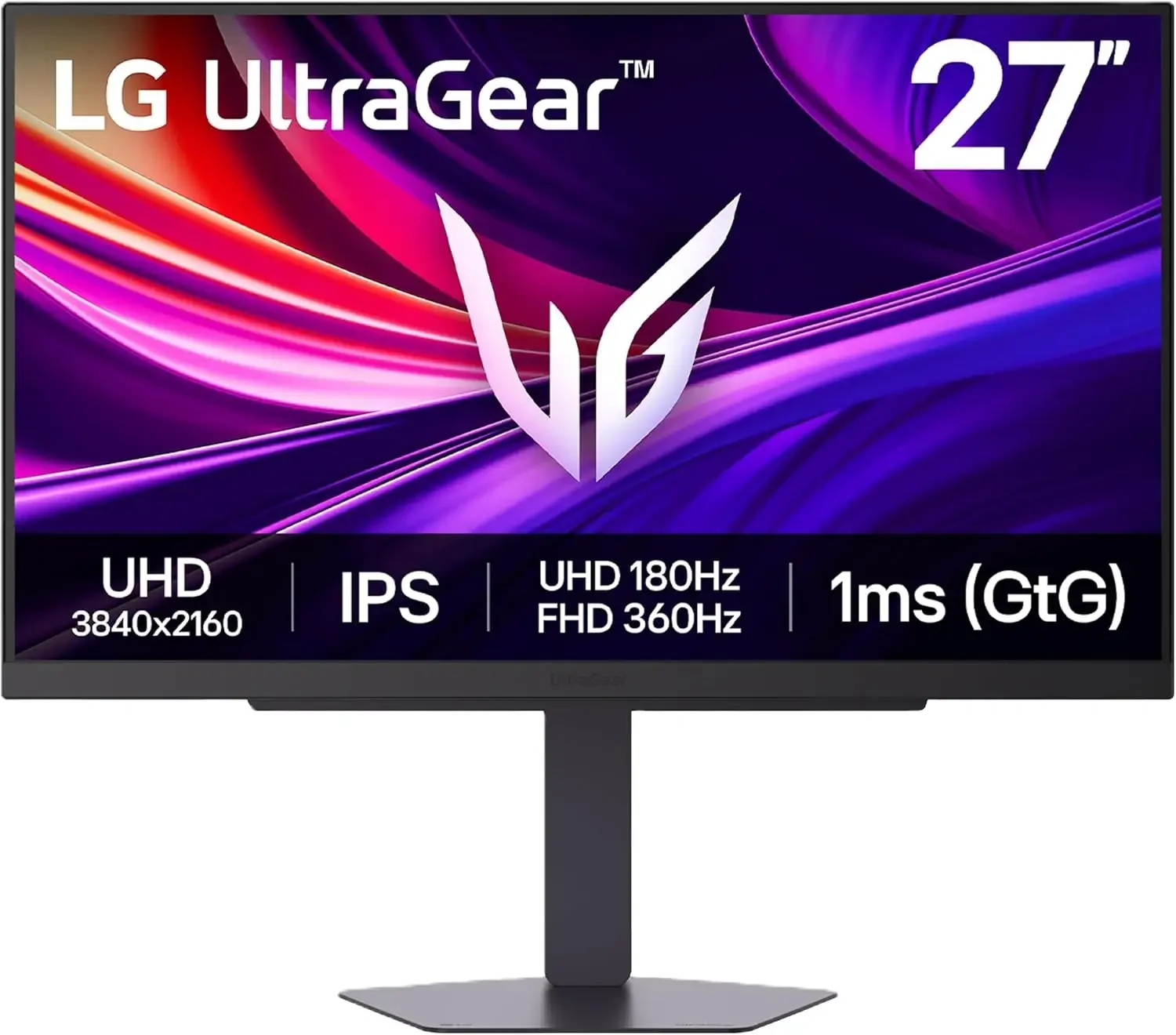 LG 27G810A-B UltraGear 27-inch 4K UHD IPS Gaming Monitor, Dual Mode 180Hz/360Hz, 1ms