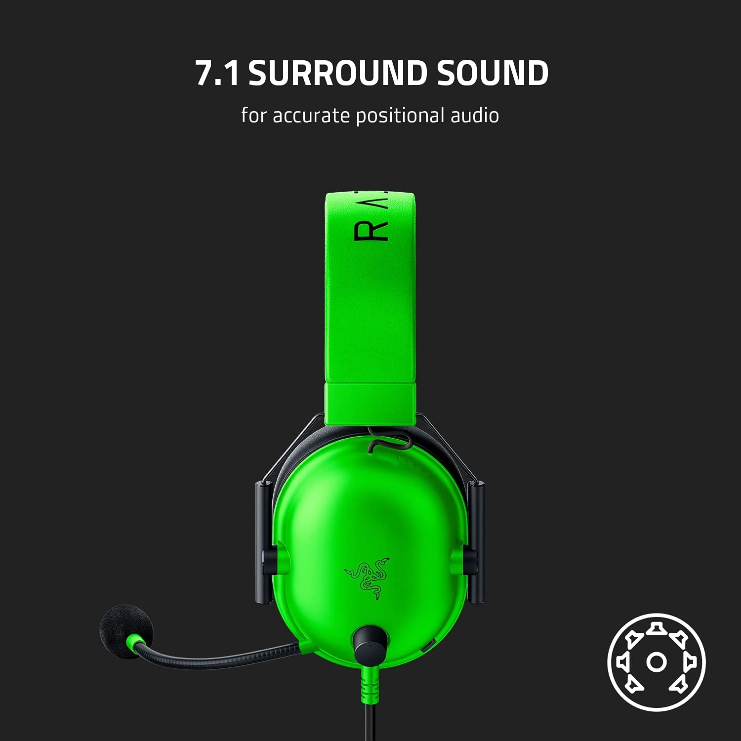 سماعة ألعاب Razer BlackShark V2 X خضراء RZ04-03240600-R3M1 - Image 4