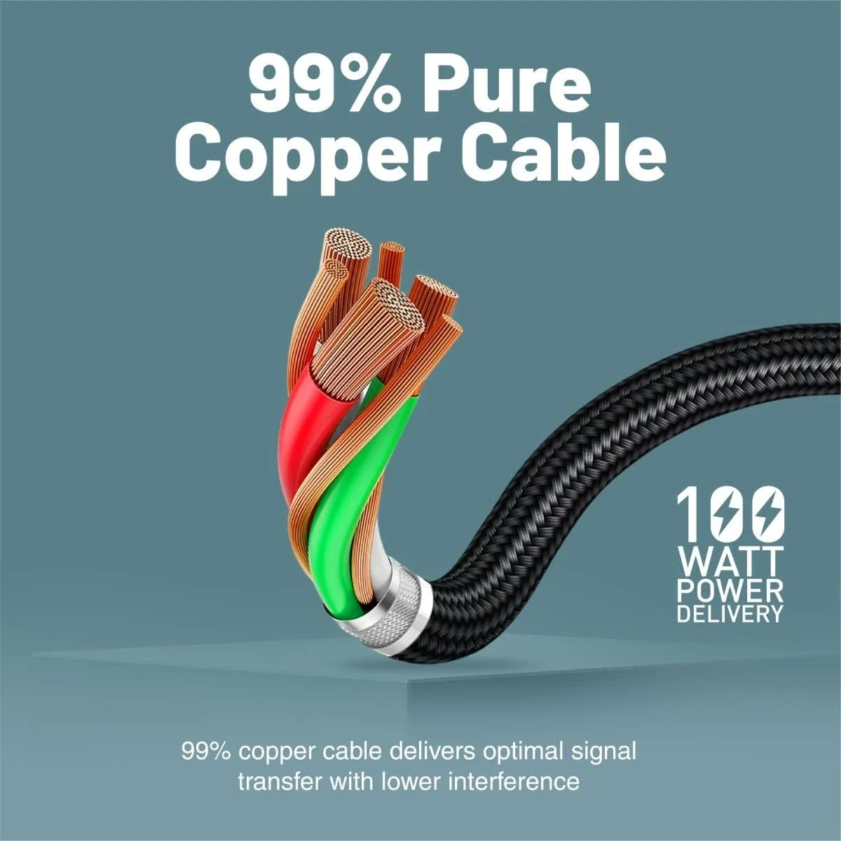 كابل Promate HDMI-PD100 USB-C إلى HDMI بدقة 4K 60Hz ومنفذ PD 100W بطول 180 سم - Thumbnail 6