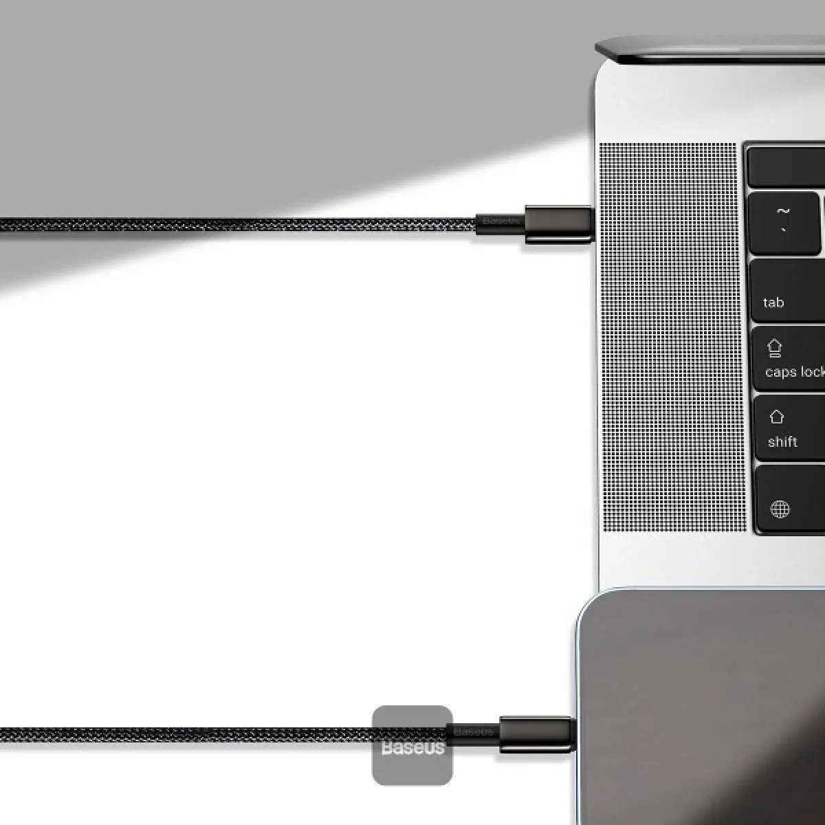 كابل Baseus Tungsten Gold من USB-C إلى Lightning شحن سريع PD 20W بطول 1 متر أسود - Image 9