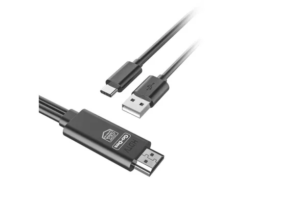 GO-DES GD-HM817 USB-C to HDMI 4K UHD Cable, 1.8m - Black - Image 3