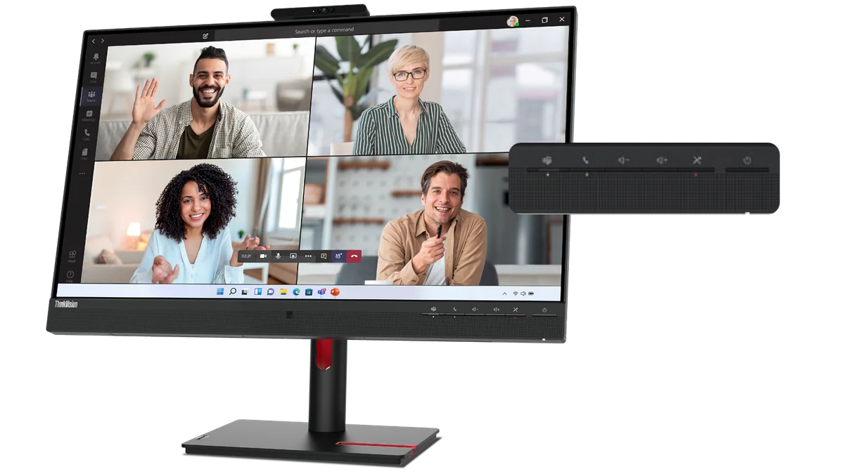 شاشة مؤتمرات Lenovo ThinkVision T27hv-30 مقاس 27 إنش QHD IPS بتردد 74Hz مع كاميرا 5MP IR+RGB - Thumbnail 19