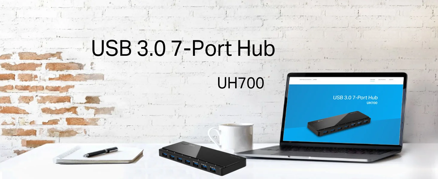 TP-LINK UH700 7-Port USB 3.0 Hub with 5Gbps Transfer Speed and 1.5A Fast Charging - Image 8