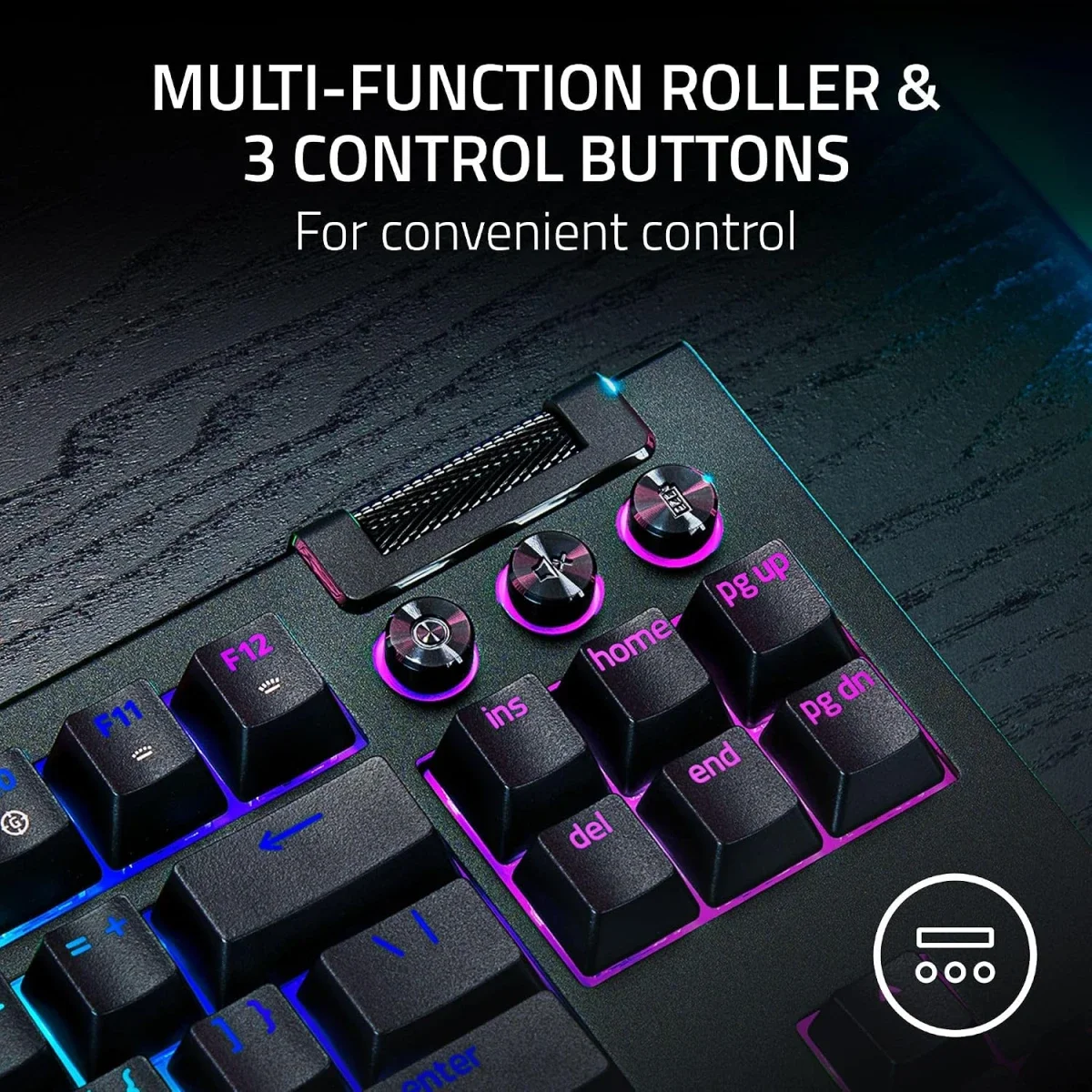 Razer BlackWidow V4 Tenkeyless HyperSpeed Wireless Hot-Swappable Gaming Keyboard, Orange Tactile Switches, Bluetooth & HyperSpeed 1000Hz, Snap Tap, US QWERTY - Black - Image 6
