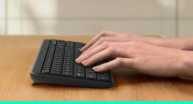 Logitech MK250 Bluetooth Keyboard & Mouse Combo, Arabic/English Layout, Graphite - Image 12