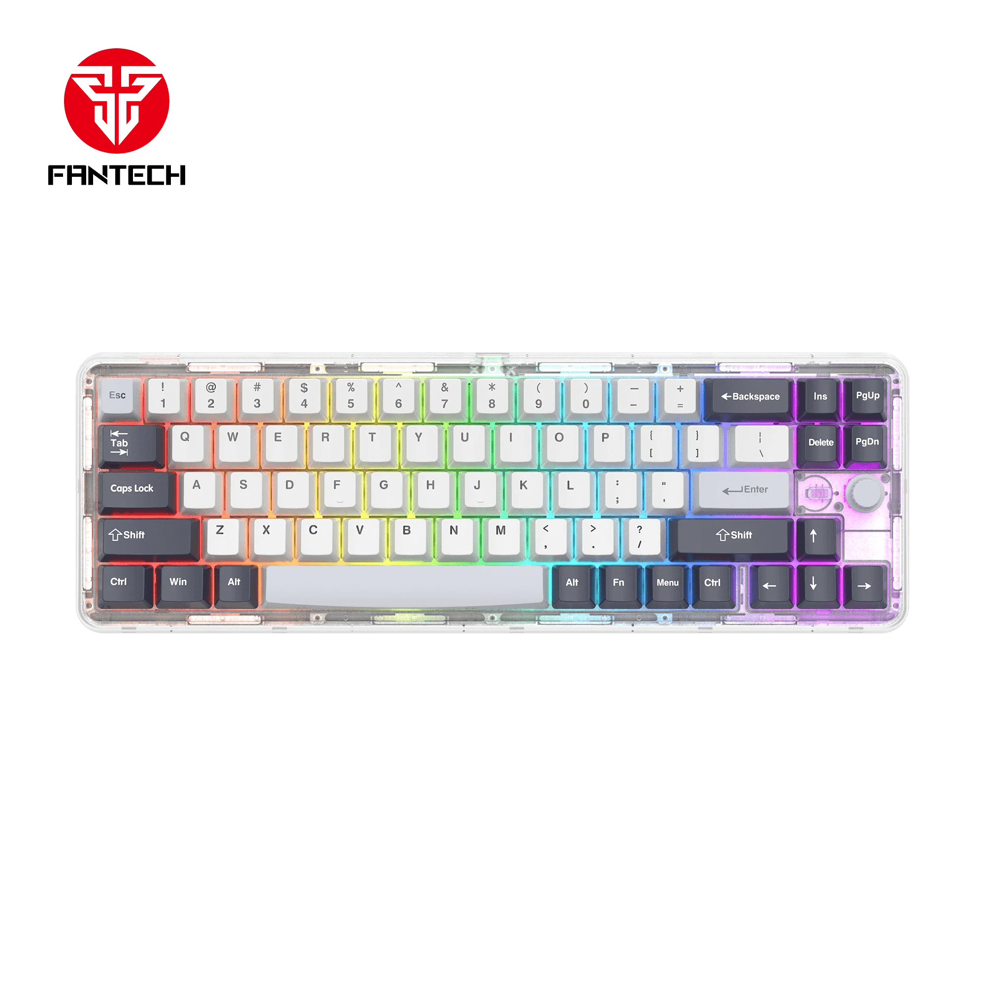 Fantech MAXFIT70 MK911 Wireless 65% Mechanical Gaming Keyboard Tri-Mode Connection - Double-Shot PBT - Epic Greyscale