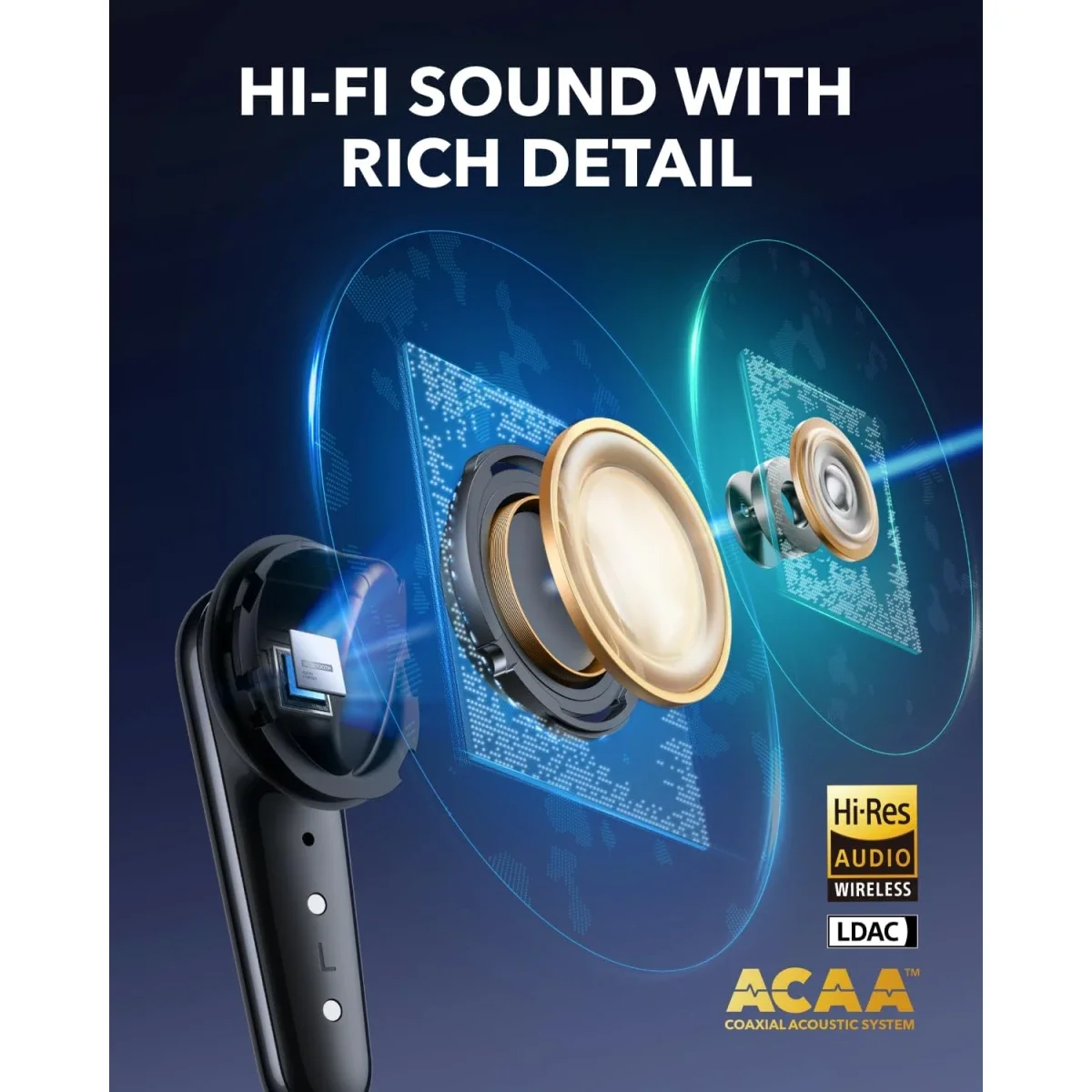 سماعات أذن لاسلكية Anker Soundcore Liberty 4 Pro بعزل الضوضاء - أسود - Thumbnail 4