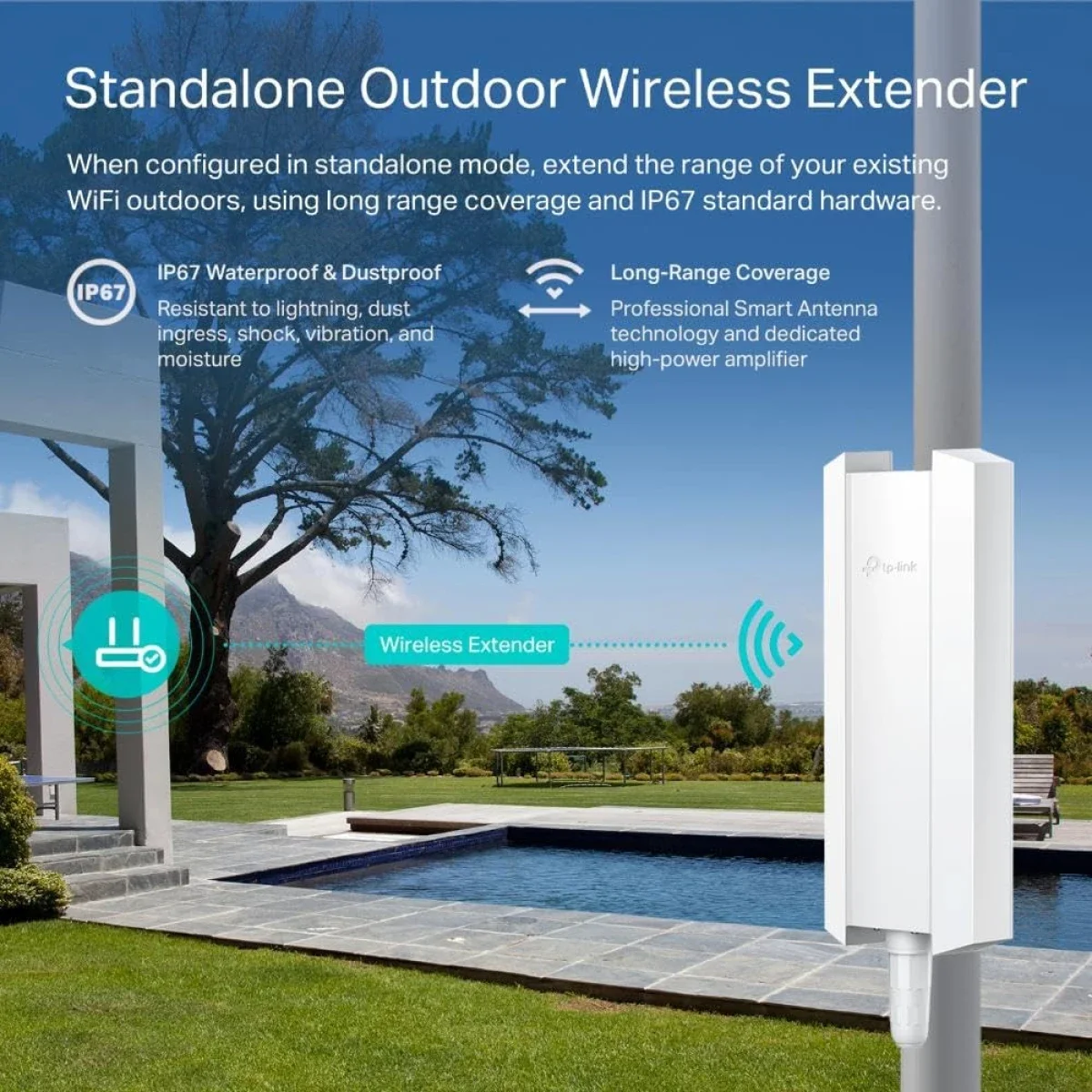 نقطة وصول خارجية TP-LINK EAP610-Outdoor Omada AX1800 Wi-Fi 6 - Thumbnail 5