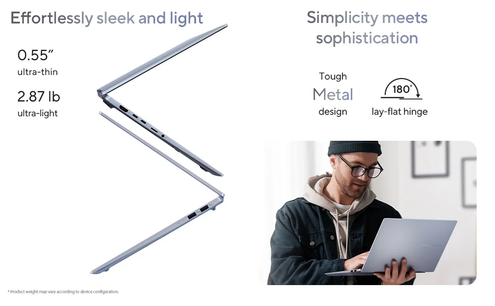 Asus VivoBook S 14 (2025) K5406SA Laptop 14.0-inch 3K OLED 120Hz Core Ultra 7 256V 16GB RAM 1TB SSD Mist Blue - Image 12