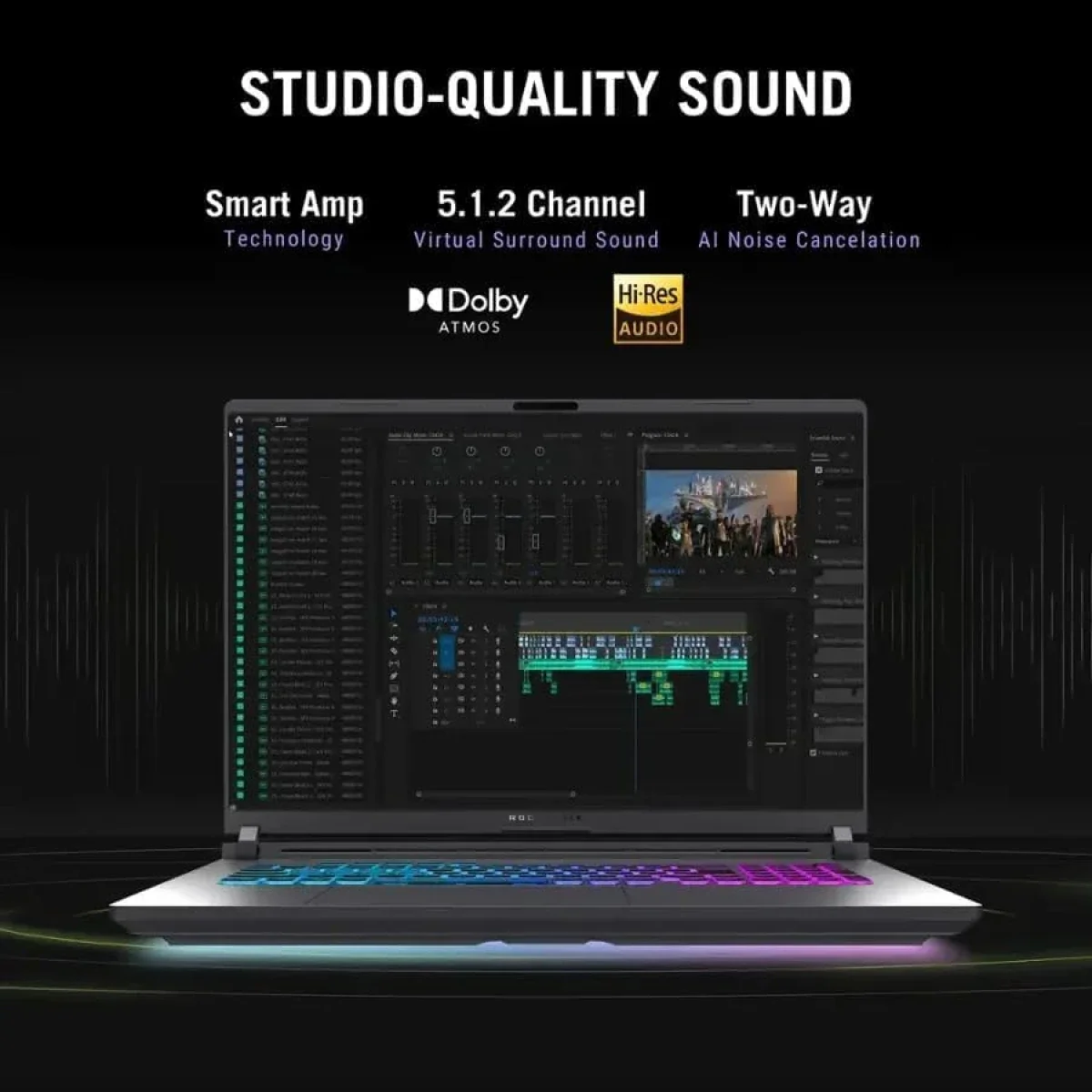 لابتوب ألعاب Asus ROG Strix G18 G815JHR مقاس 18 إنش Core i7-14650HX RTX 5050 وذاكرة 16GB و1TB SSD وتردد 144Hz - Image 5