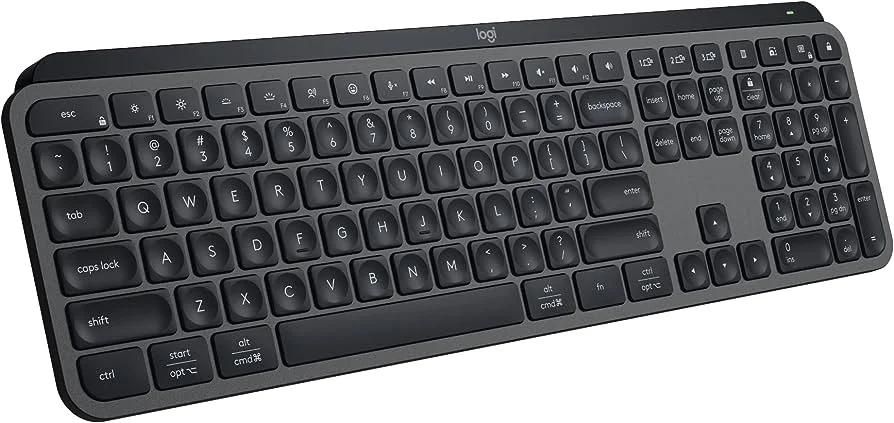 كيبورد Logitech MX Keys S Advanced لاسلكي وBluetooth بإضاءة ومفاتيح Low Profile - Graphite - Thumbnail 4