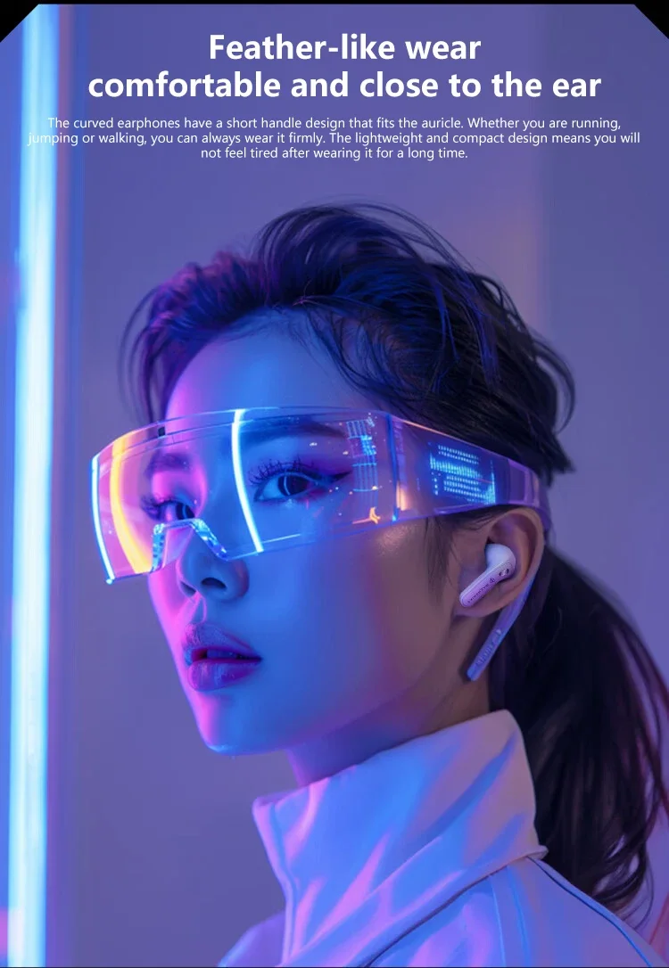 سماعات أذن لاسلكية MACHENIKE TH50 للألعاب داخل الأذن Bluetooth 5.3 بتقليل ضوضاء ANC AI وIPX5 أبيض - Image 17