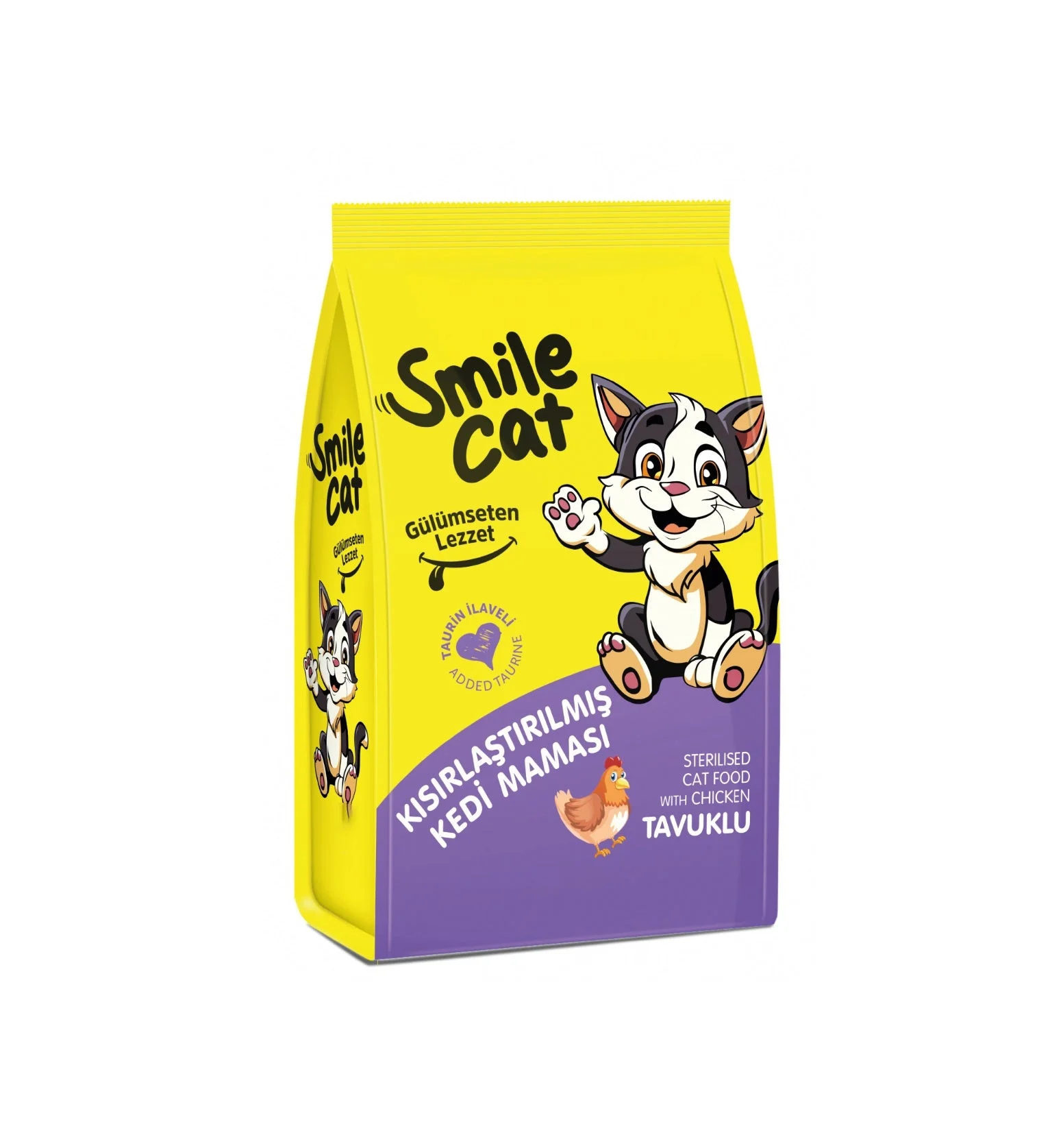 طعام قطط Smile Cat معقم بالدجاج 1 كغ