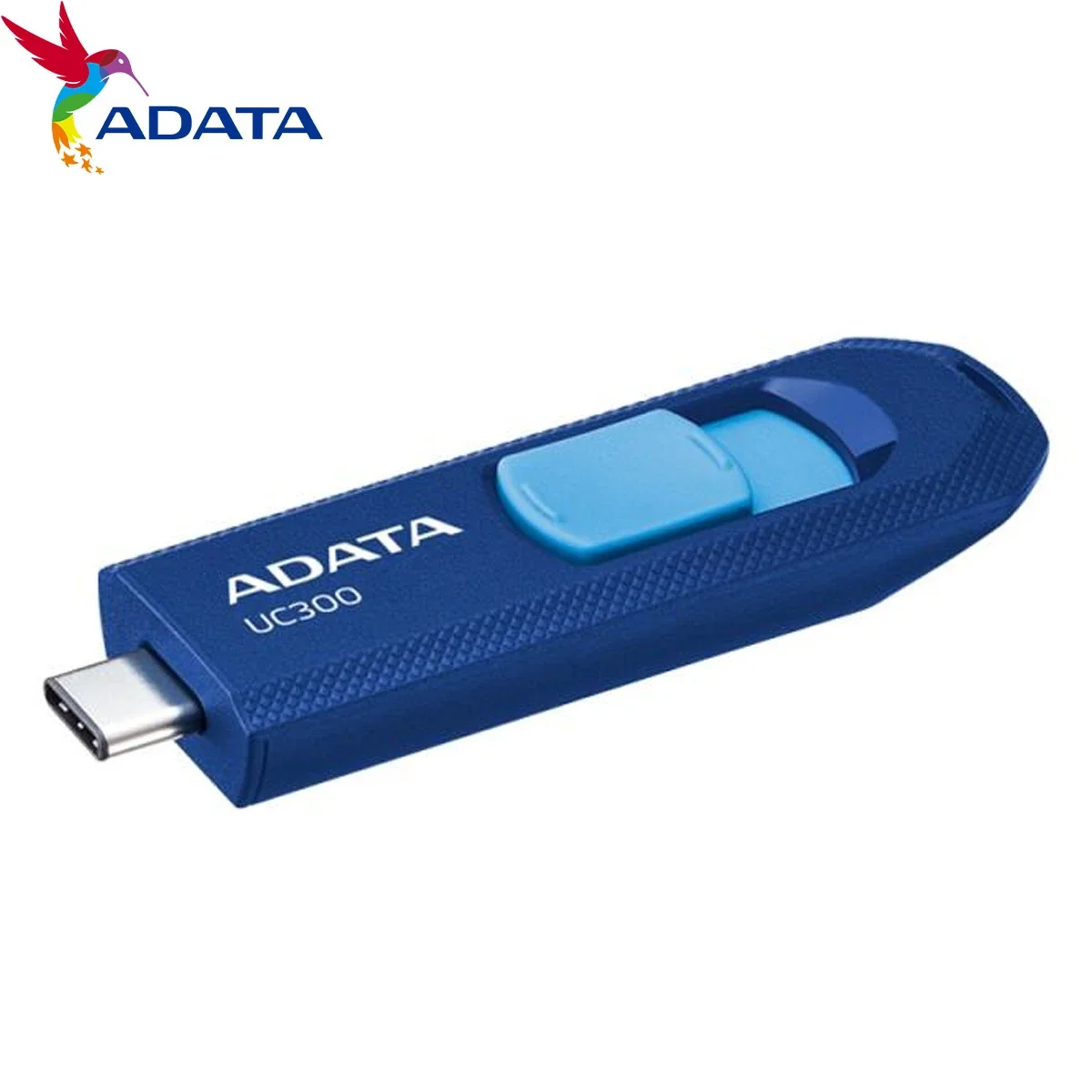 فلاش USB ADATA UC300 بسعة 128GB ومنفذ USB Type-C وUSB 3.2 Gen 1 أزرق كحلي + أزرق