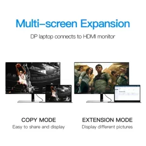 كيبل Vention HADBI من DisplayPort إلى HDMI بطول 3 متر أسود - Image 29