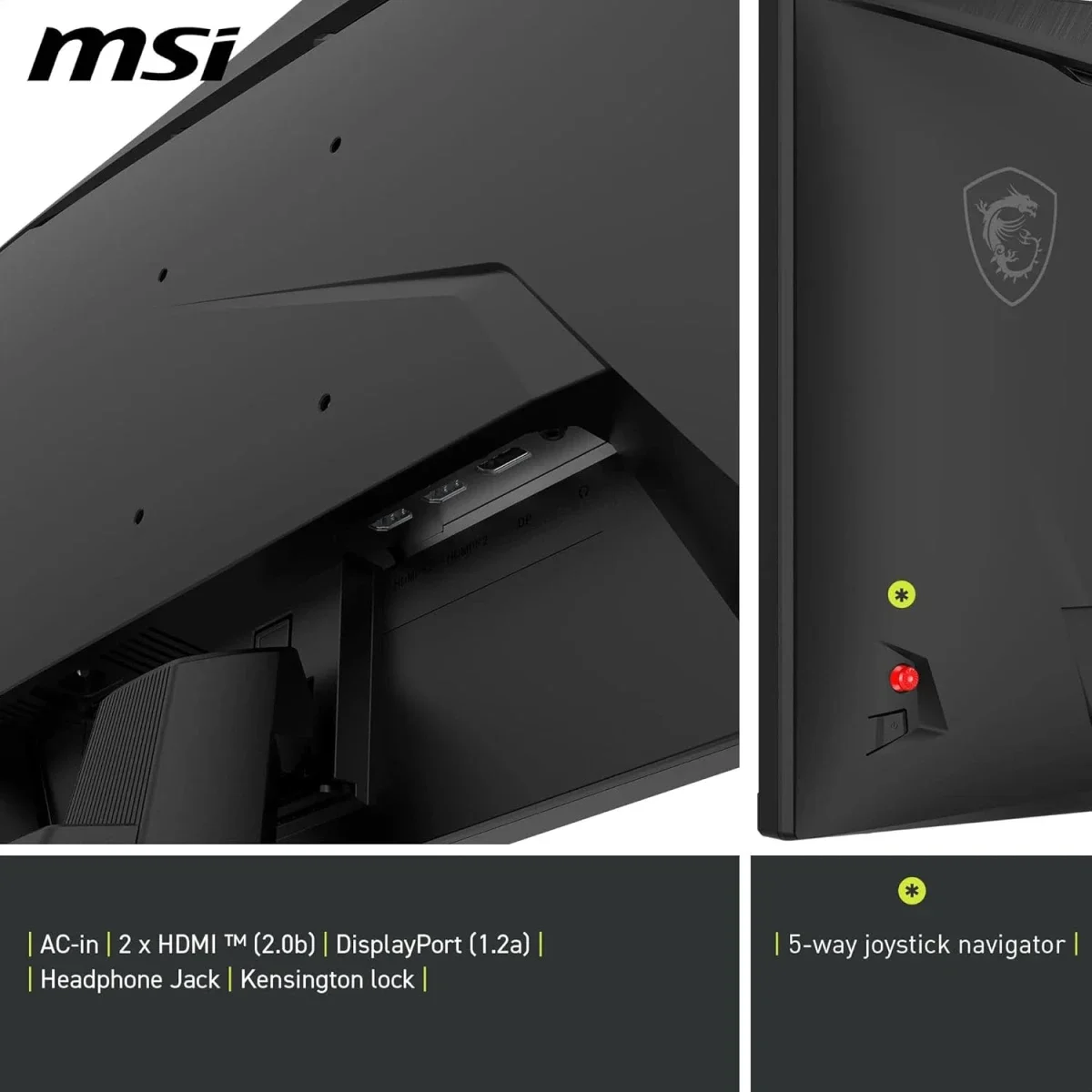 شاشة ألعاب MSI MAG 272F X24 مقاس 27 إنش FHD Rapid IPS بتردد 240 هرتز وزمن استجابة 0.5 مللي ثانية، أسود - Thumbnail 6