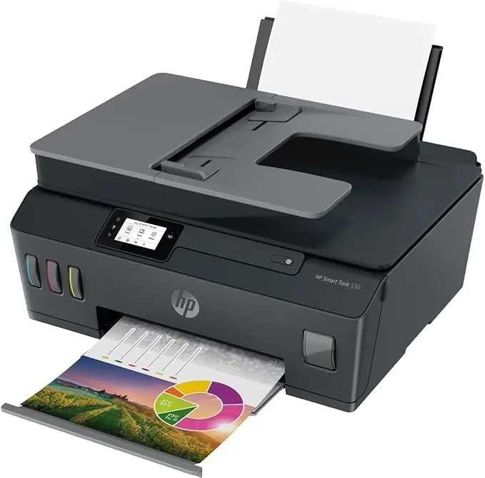 طابعه HP Smart Tank 615 متعدده وظائف لاسلكيه مع وحده تغذيه تلقائيه للمستندات
