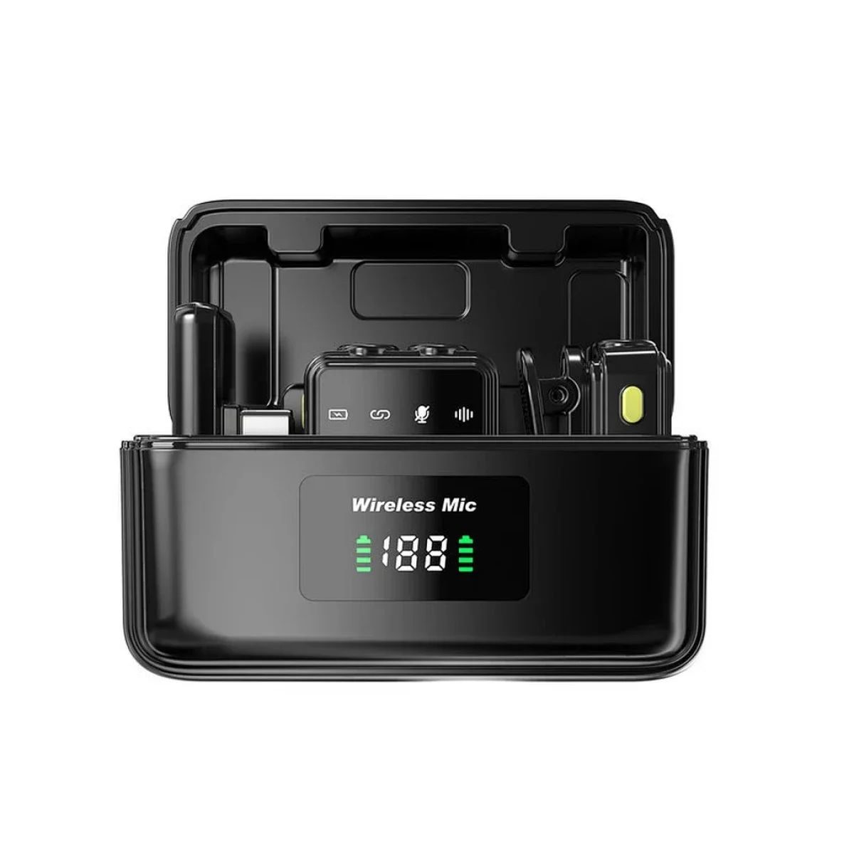 ميكروفون لافالير WiWU Wi-WM005 بتقنية Bluetooth 5.3 مع مستقبلات مزدوجة - Thumbnail 3