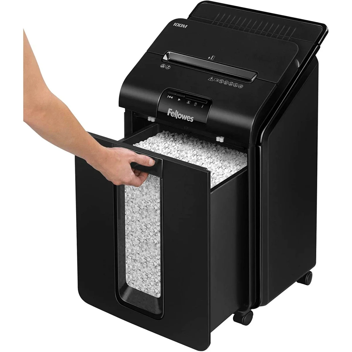 آلة تقطيع الورق Fellowes AutoMax 100M بقص دقيق، تغذية تلقائية 100 ورقة، P-4 - Image 4
