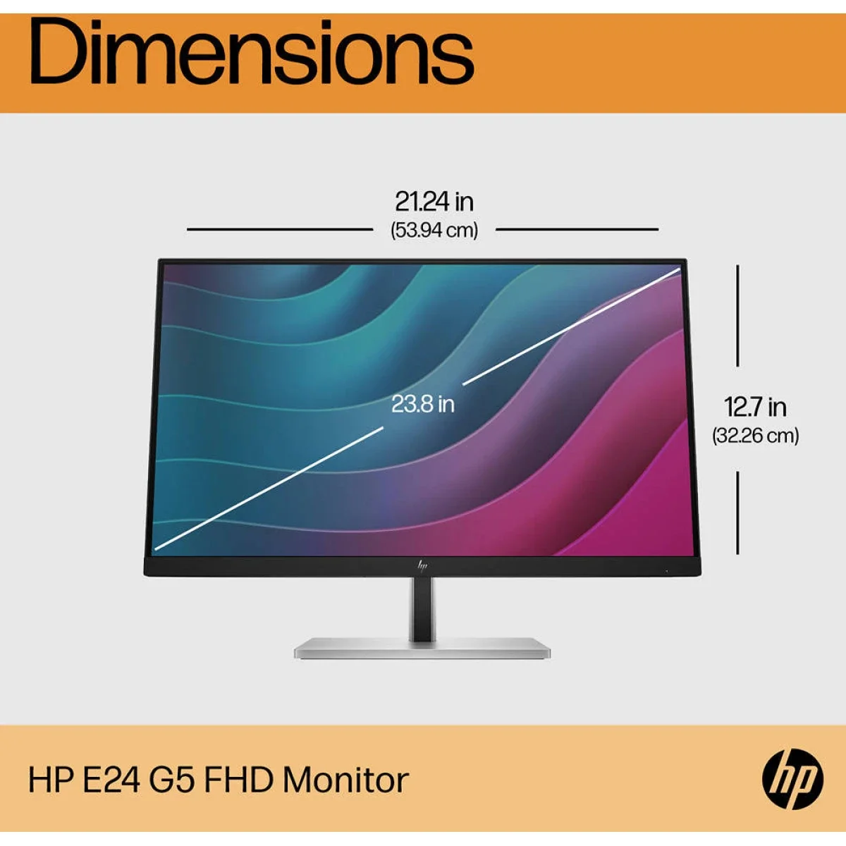 شاشة HP E24 G5 احترافية 24 إنش IPS فل إتش دي، 75 هرتز، موزع USB - Image 6