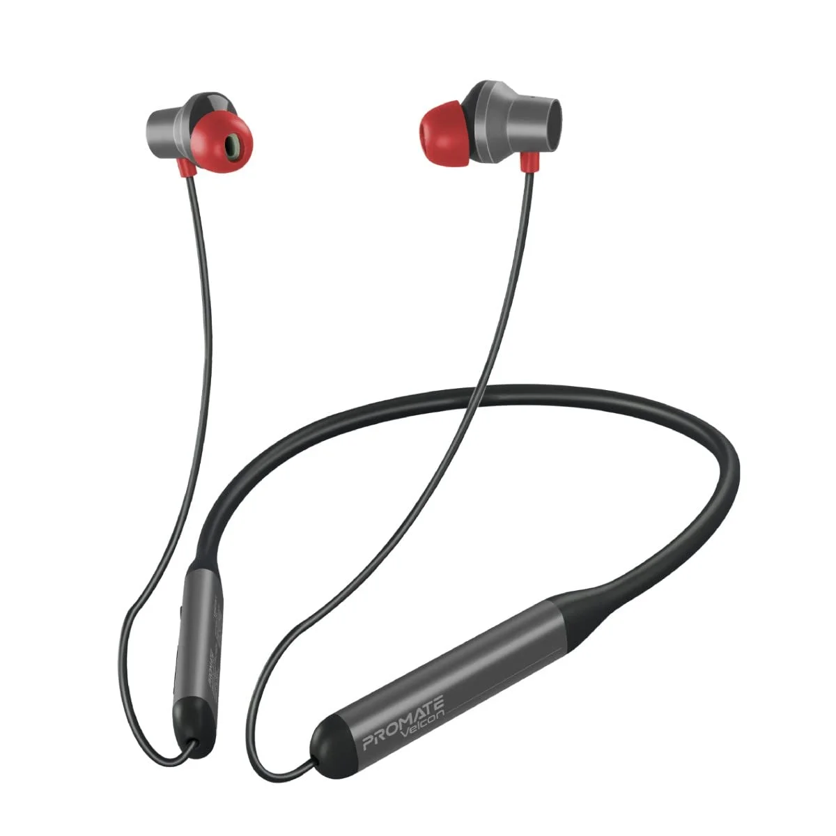 سماعات رقبة لاسلكية Promate Velcon مع عزل ضوضاء ANC وBluetooth وIPX4 وتشغيل 35 ساعة
