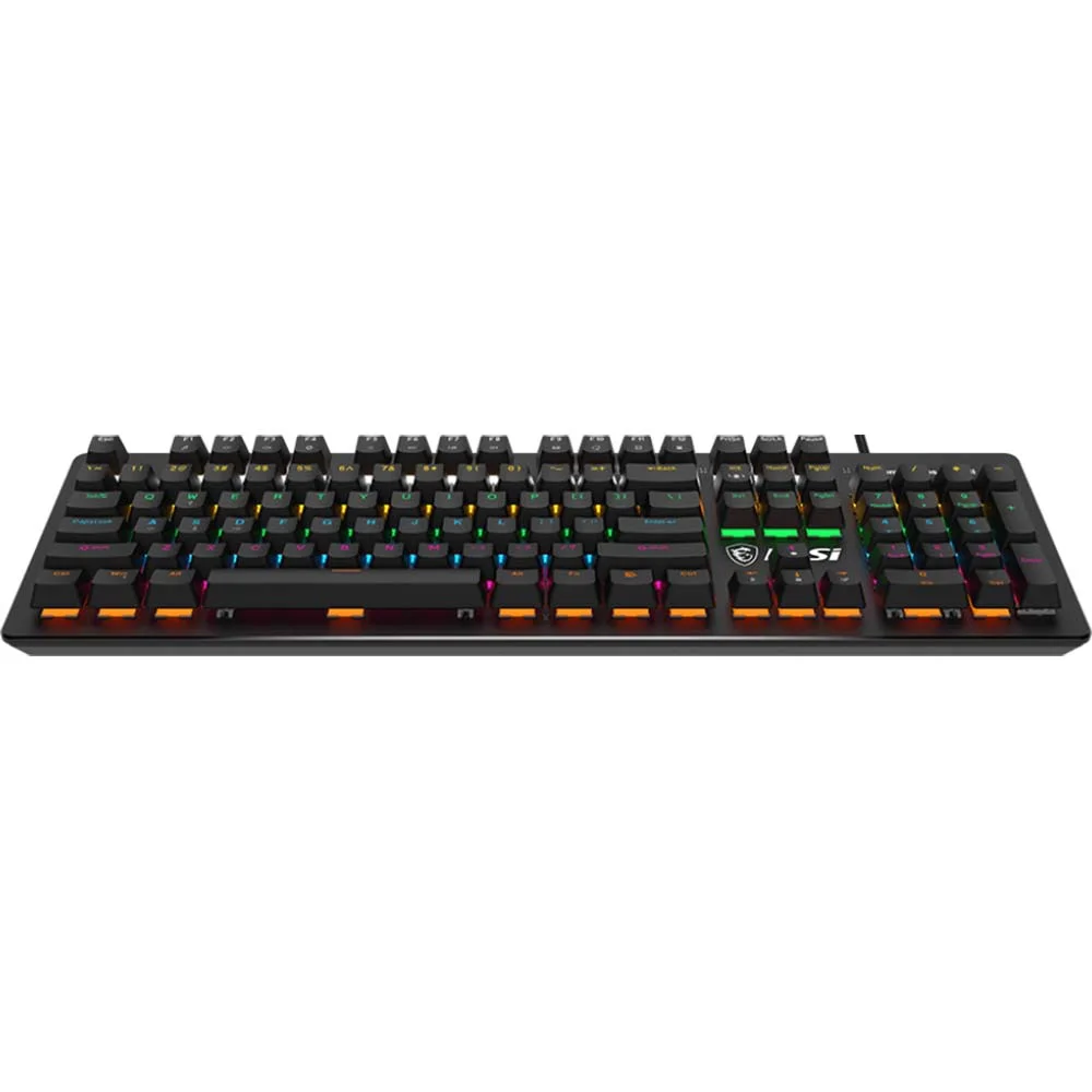 MSI Forge GK300 US Mechanical Keyboard, Blue Switches, Black - Thumbnail 5